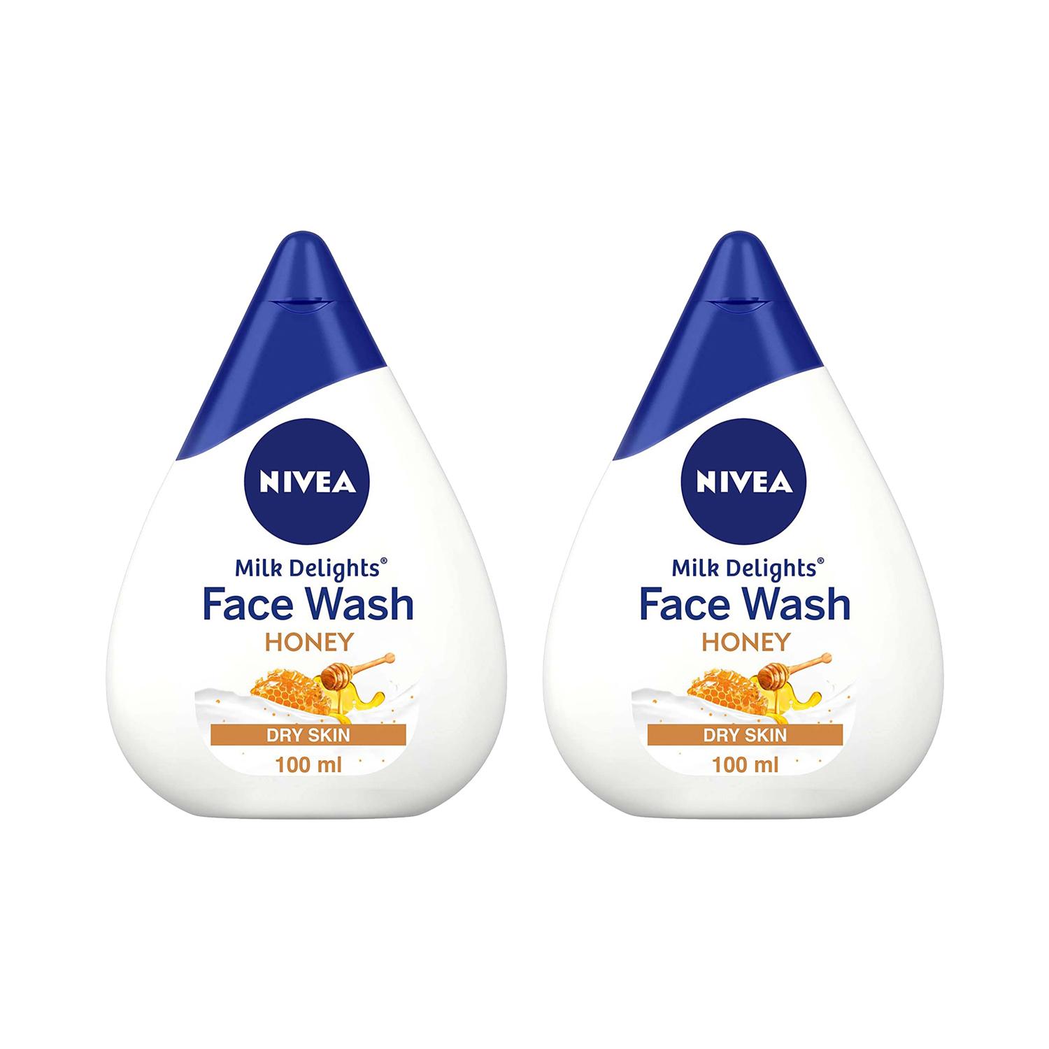 Nivea | Nivea Milk Delight Facewash Honey (100 ml) (Pack Of 2) Combo