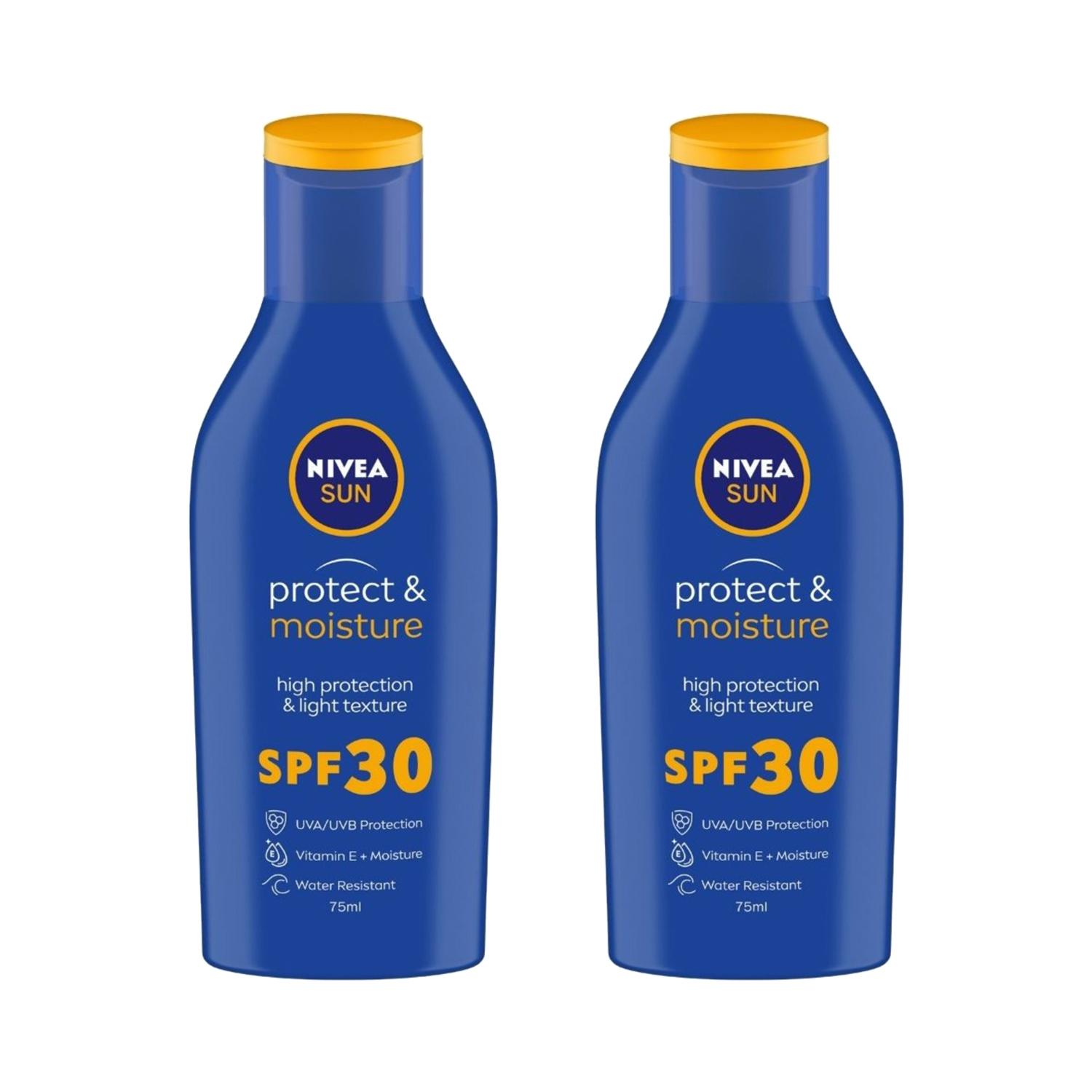 Nivea | Nivea Sun Protect & Moisture SPF 30 Lotion (75 ml) (Pack Of 2) Combo
