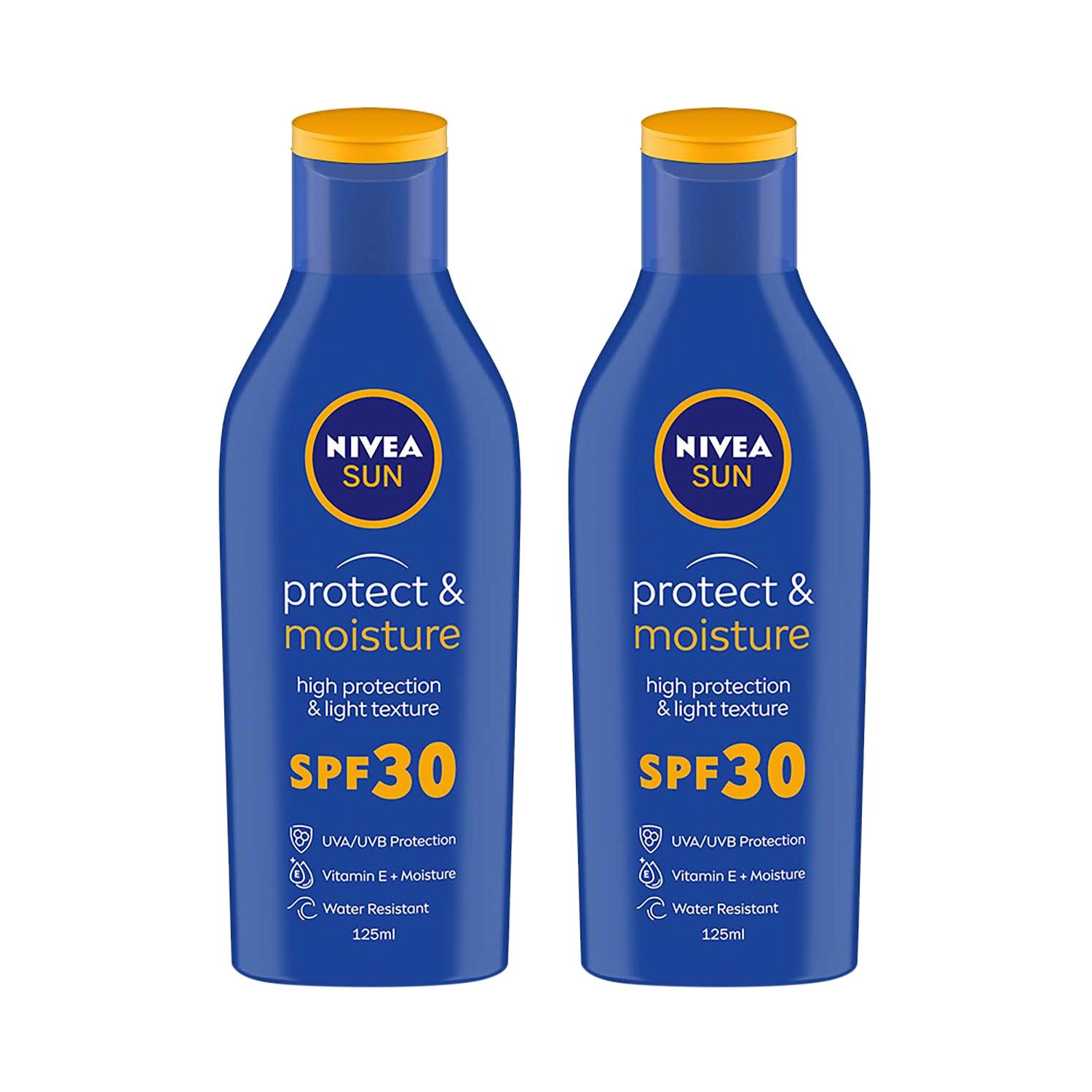 Nivea | Nivea Sunprotect Moisure High Protection & Light Texture SPF30 (125 ml) Combo