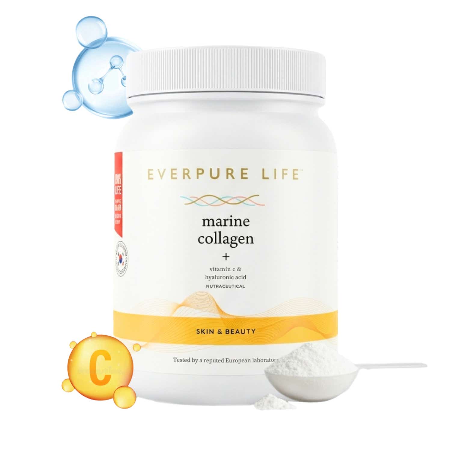 Everpure Life | Everpure Life Marine Collagen + Skin & Beauty + Vitamin C & Hyaluronic Acid (300 g)