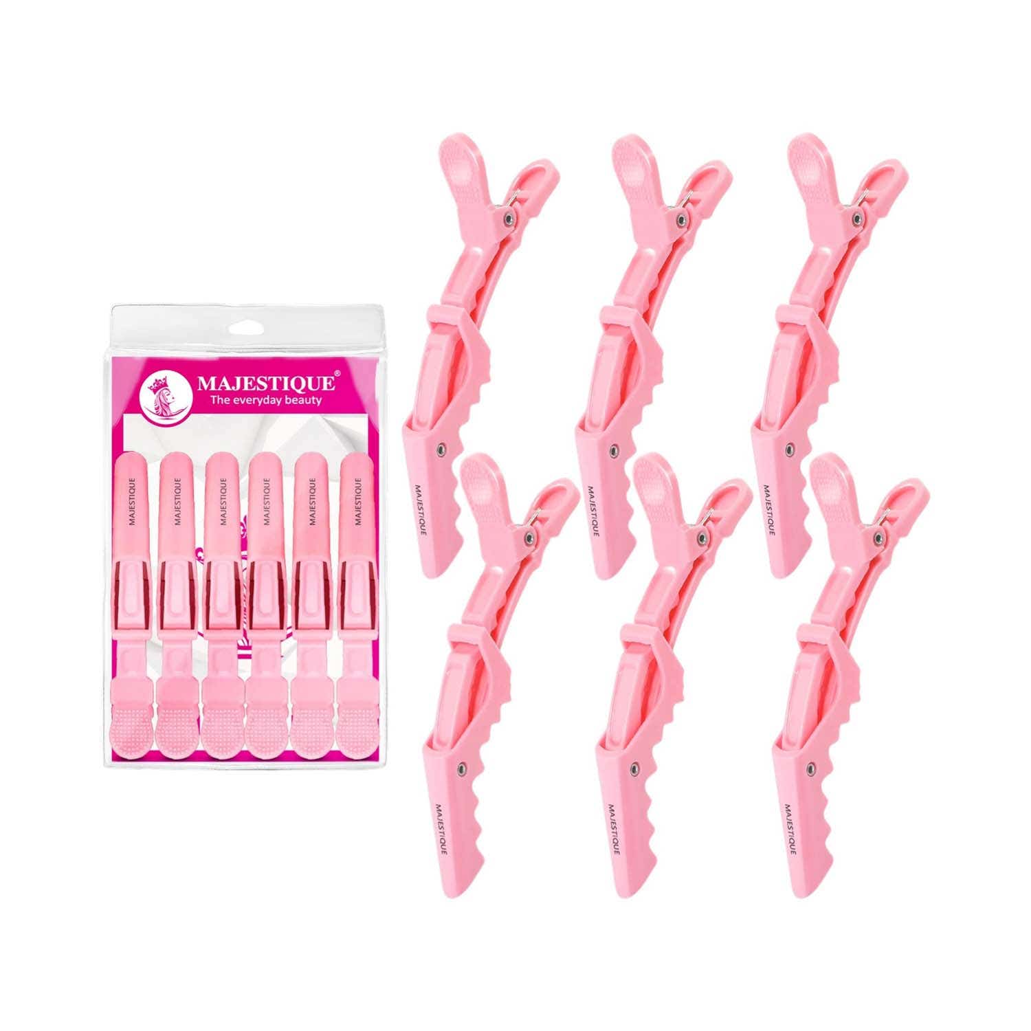 Majestique | Majestique Hair Section Alligator Clips Set - Pink (6 pcs)