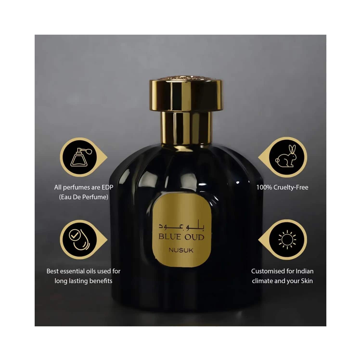 NUSUK Blue Oud Eau DE Perfume For Men Women 100ml
