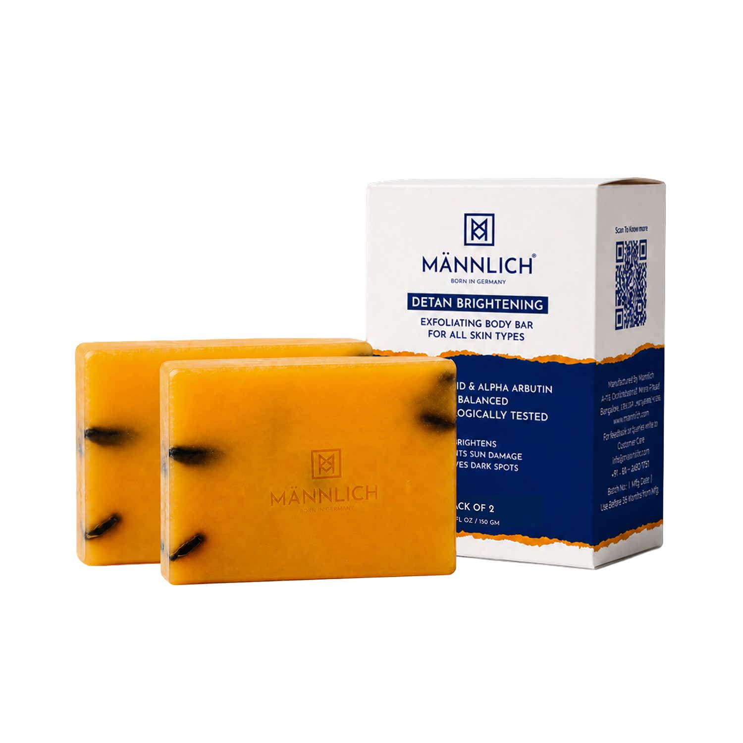 Mannlich | Mannlich 2% Kojic Acid Exfoliating Brightening Soap (2 pcs)