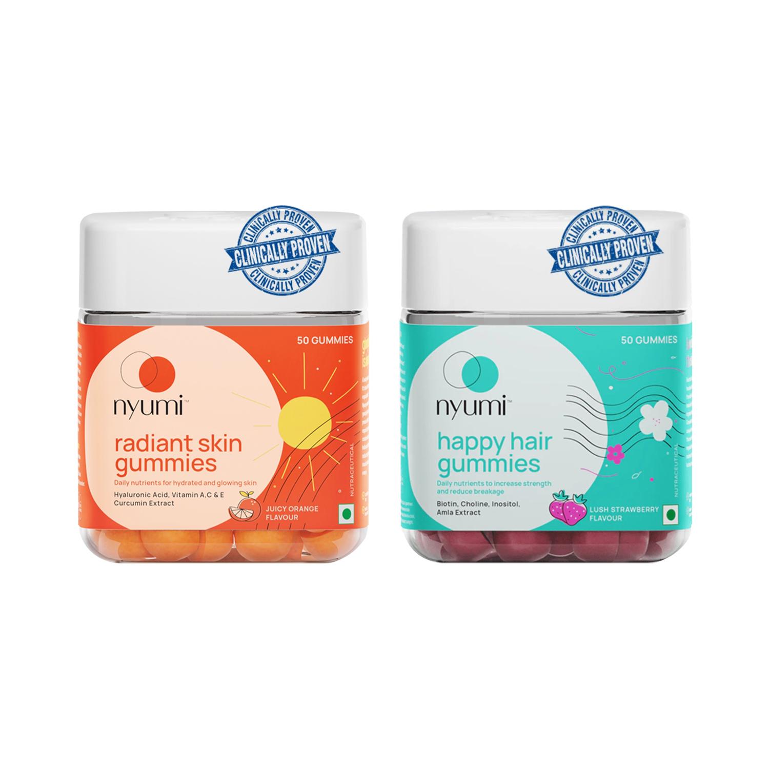 Nyumi Beauty Essential Gummies for Strong Hair and Glowing Skin - 100 Gummies