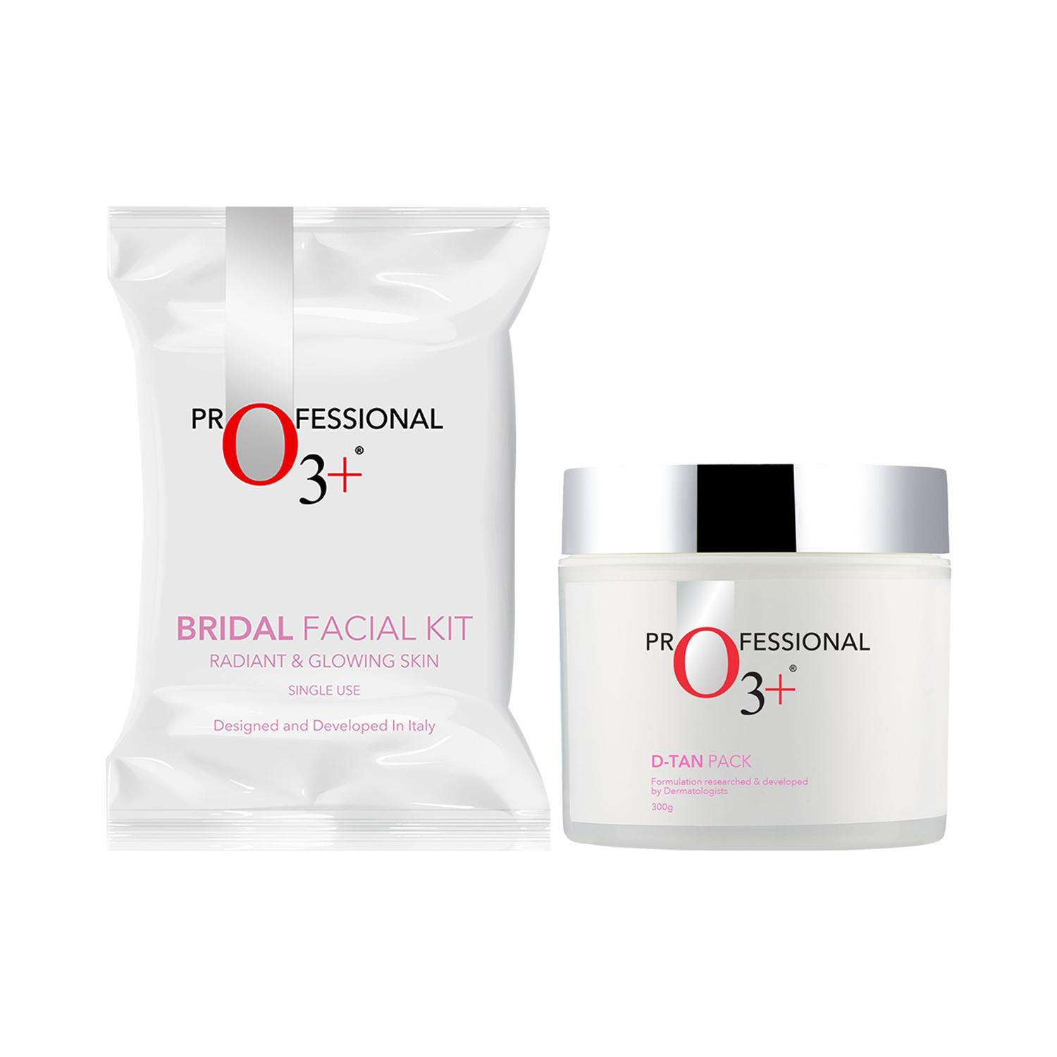 O3+ | O3+  D-Tan Face Pack (300g) & Bridal Facial Kit - Radiant & Glowing Skin Combo