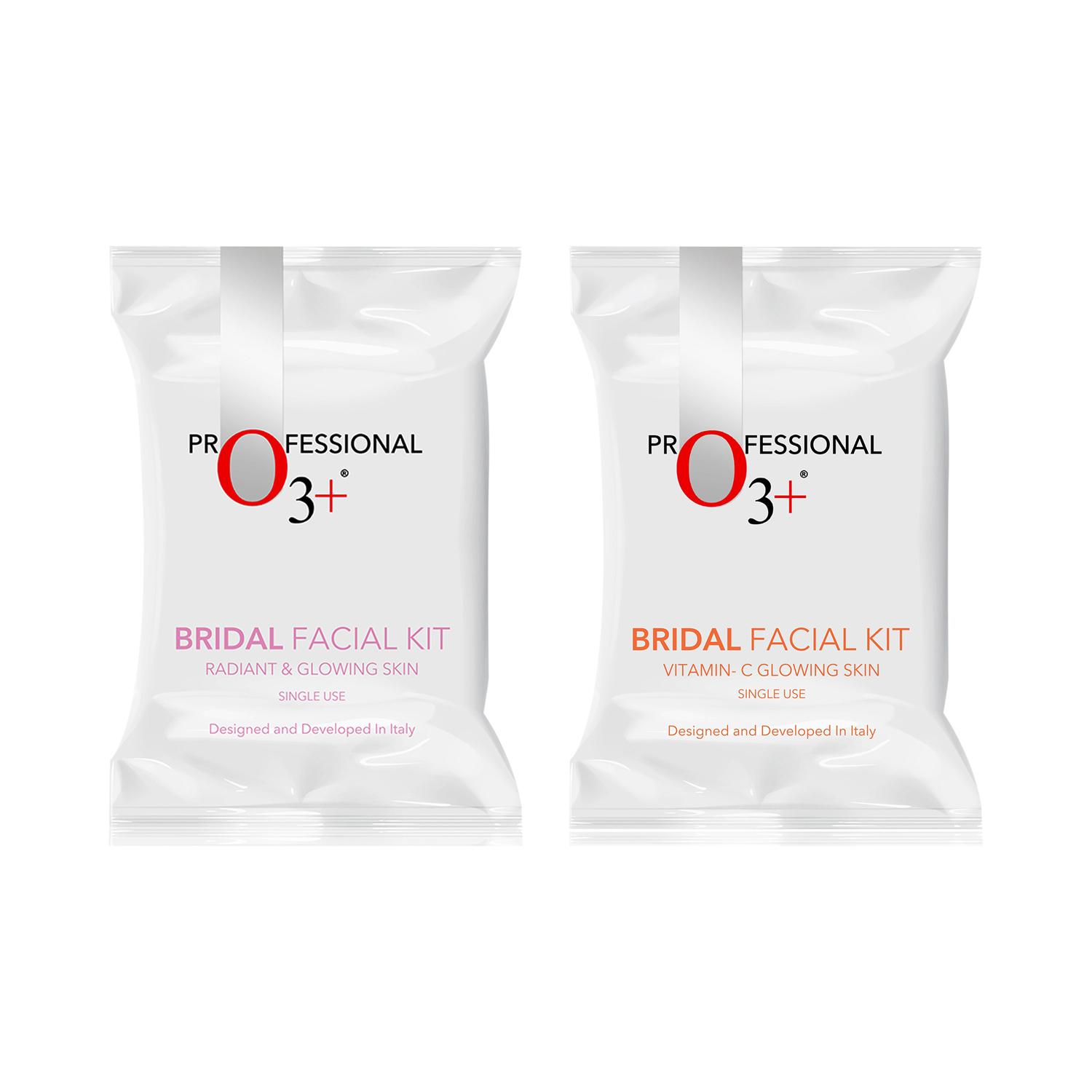 O3+ | O3+ Bridal Facial Kit - Vitamin C Glowing Skin & Bridal Facial Kit - Radiant & Glowing Skin Combo