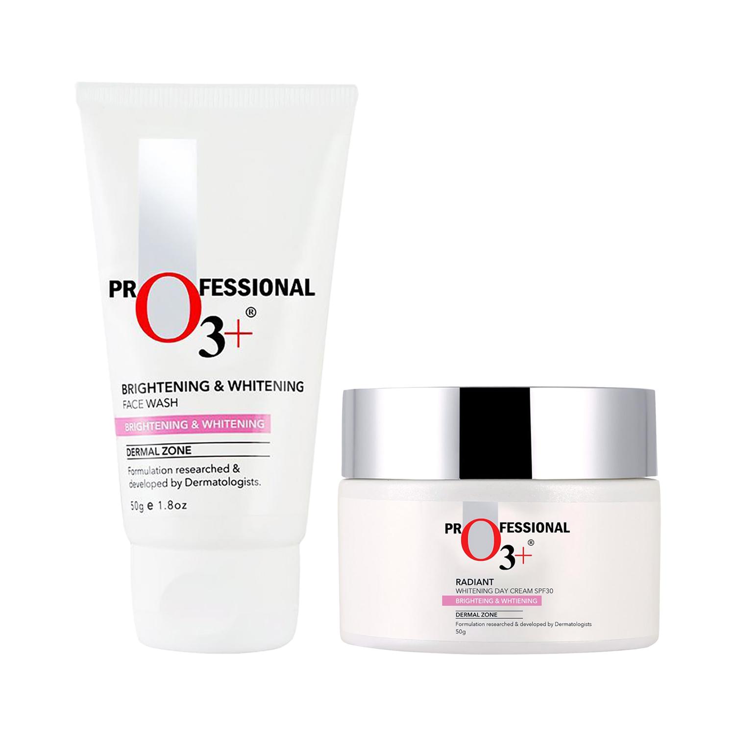 O3+ | O3+ Dermal Zone SPF 30 Day Cream (50g) & Dermal Face Wash Brightening & Whitening (50g) Combo