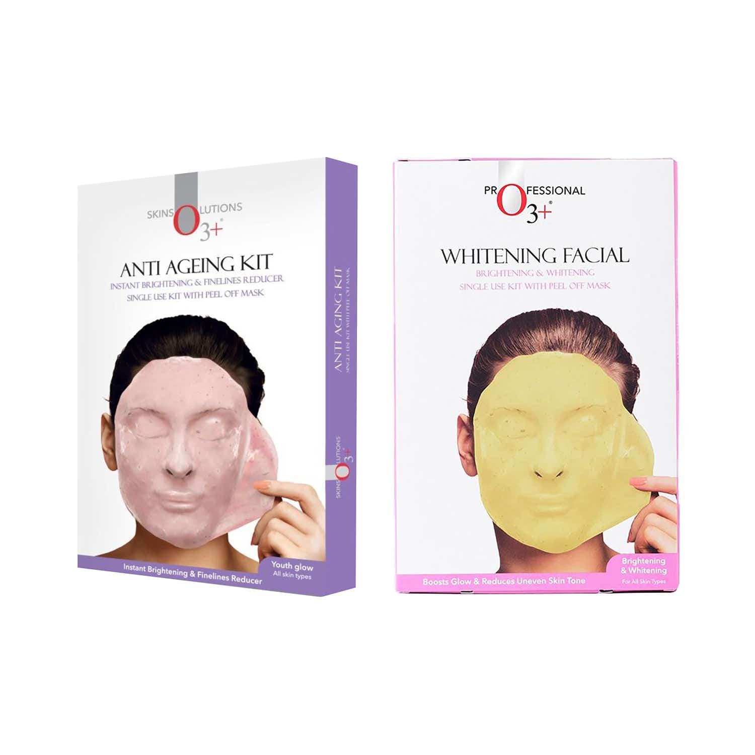 O3+ Anti Ageing Single Dose Kit (40g) & Whitening Facial Kit Combo