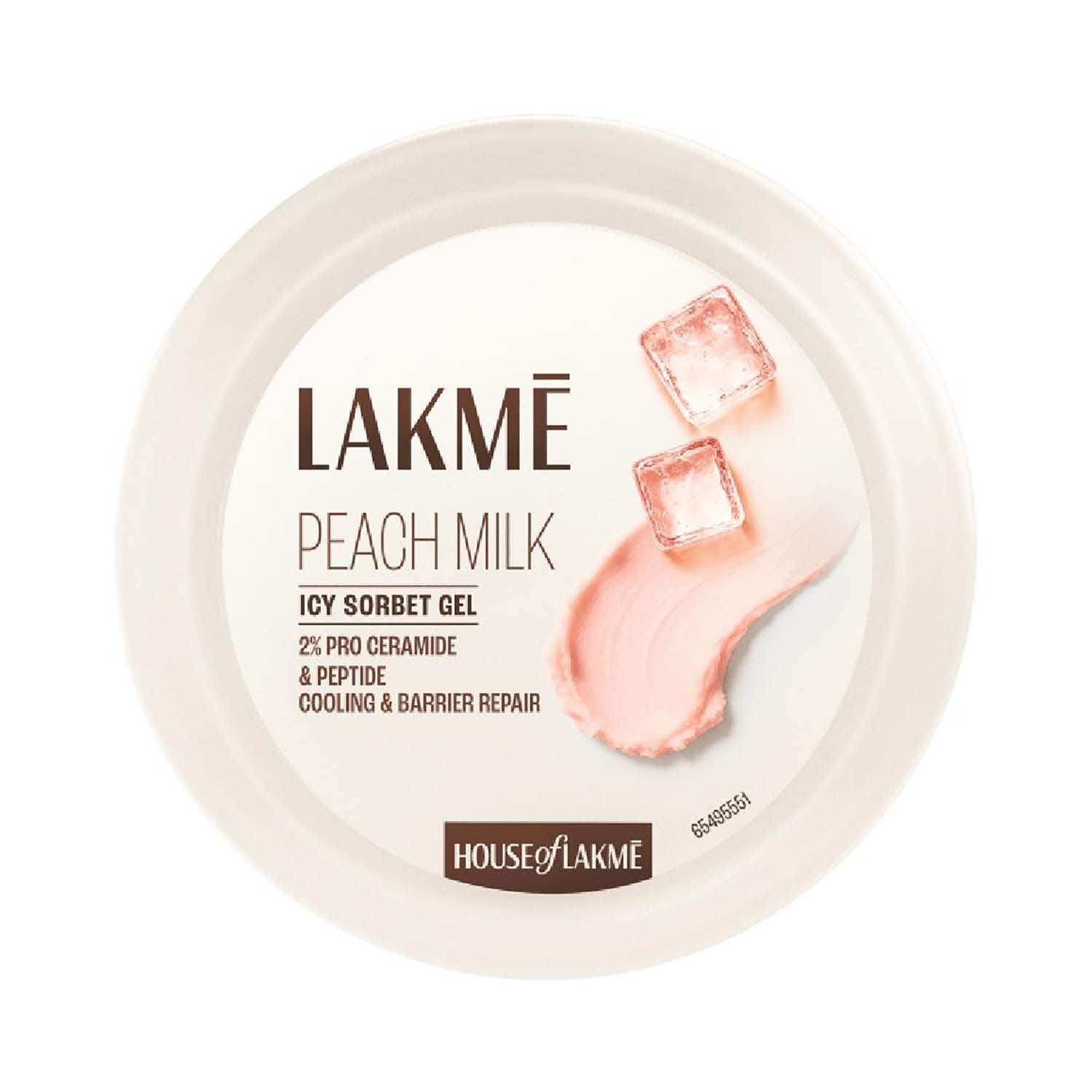 Lakme | Lakme Icy Sorbet Gel Instant Cooling Moisturizer with 2% Pro-Ceramide, Peptide & Pentavitin (100 g)