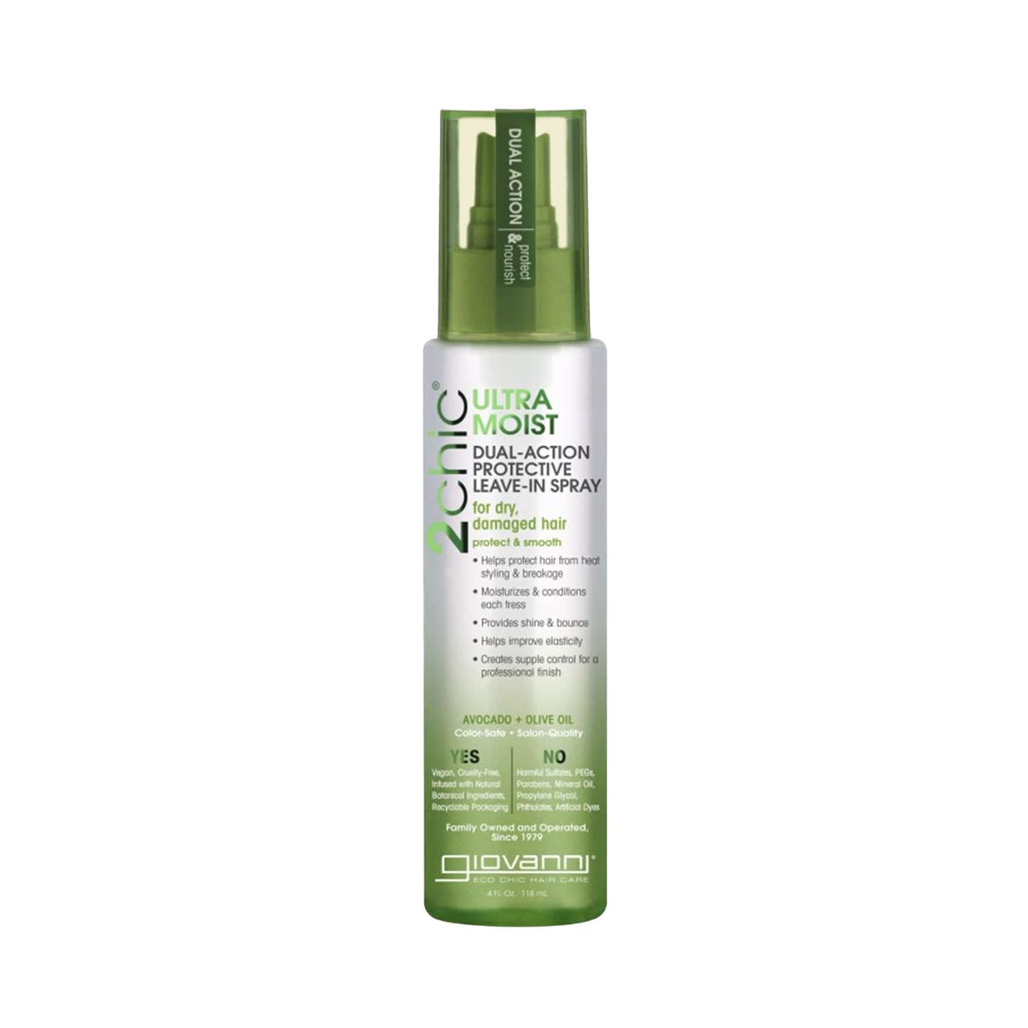 Giovanni | Giovanni Organic 2Chic Olive Oil & Avocado Ultra - Moist Protective Leave - In Spray (118ml)