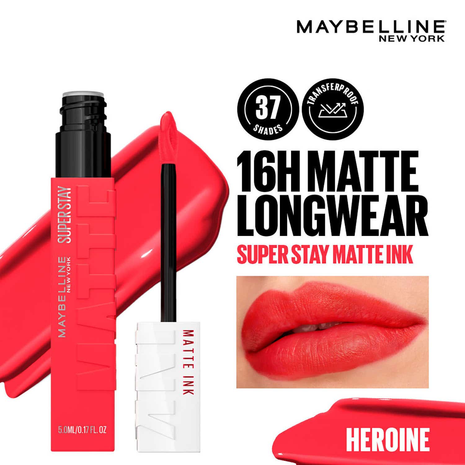 Maybelline New York | Maybelline New York Super Stay Matte Ink Liquid Lipstick - 25 Heroine (5 ml)