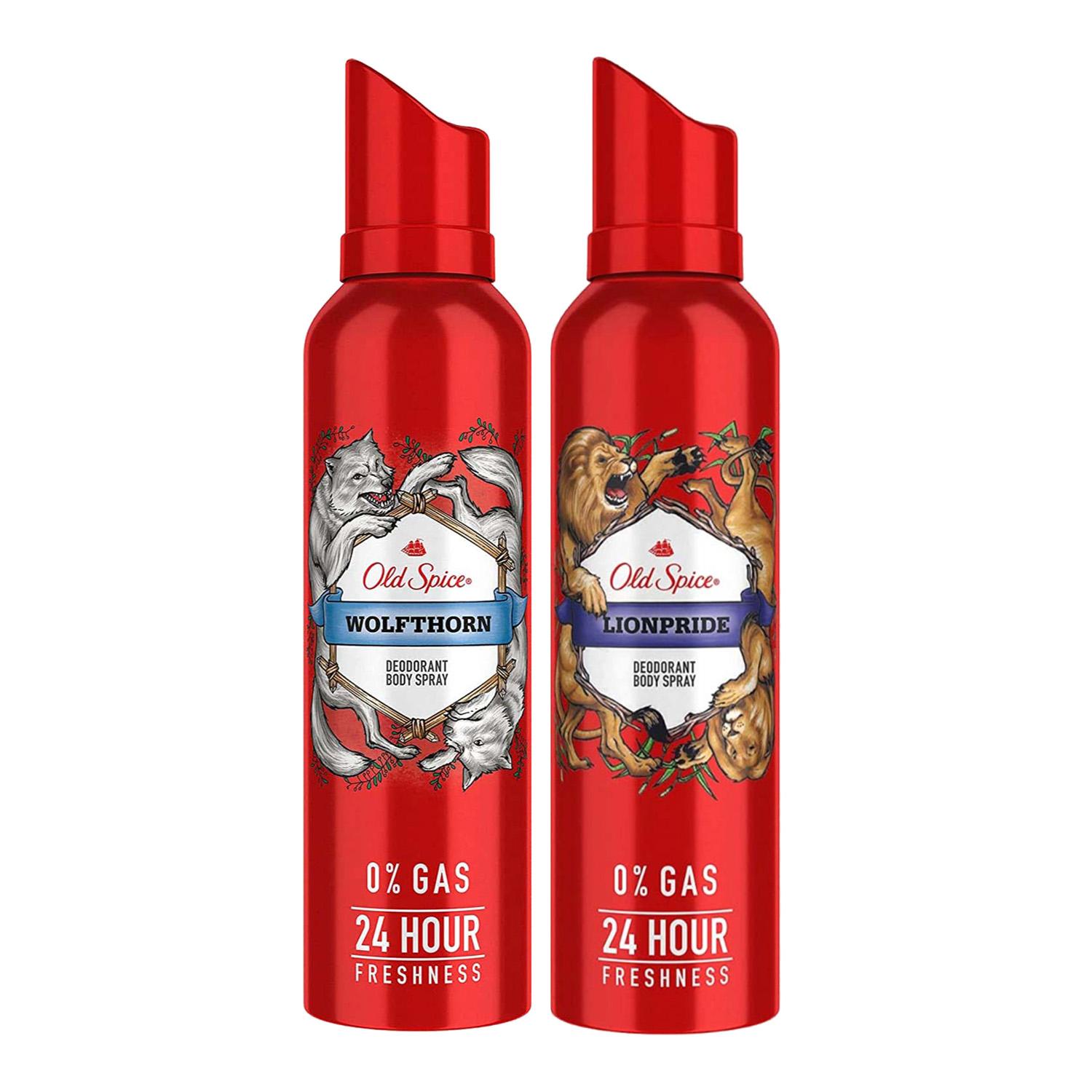 Old Spice | Old Spice Wolfthorn & Lionpride No Gas Deodorant Body Spray Perfume For Men Combo