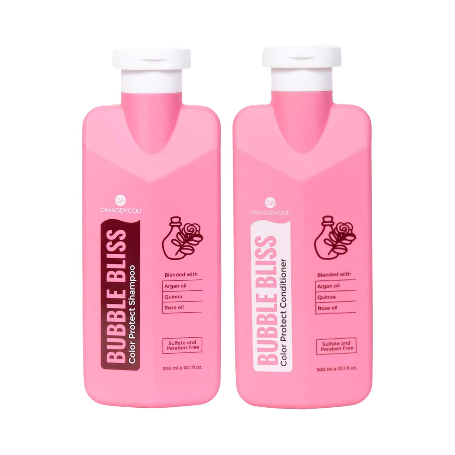 Orangewood | Orangewood Bubble Bliss Color Protect Shampoo and Conditioner (600 ml) Pack of 2 Combo