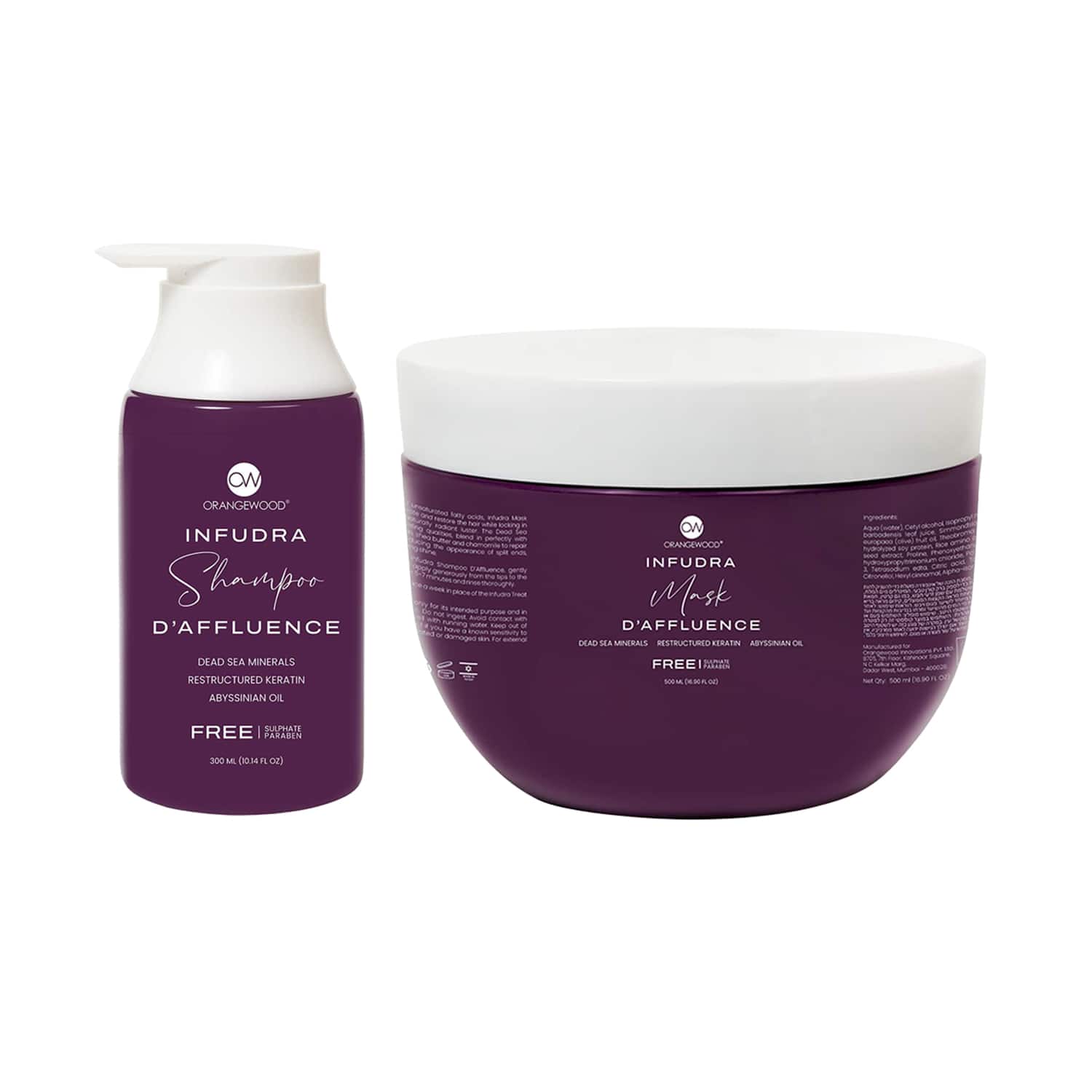 Orangewood | Orangewood Infudra Shampoo (300 ml) and Mask (500 ml) Daffluence Combo