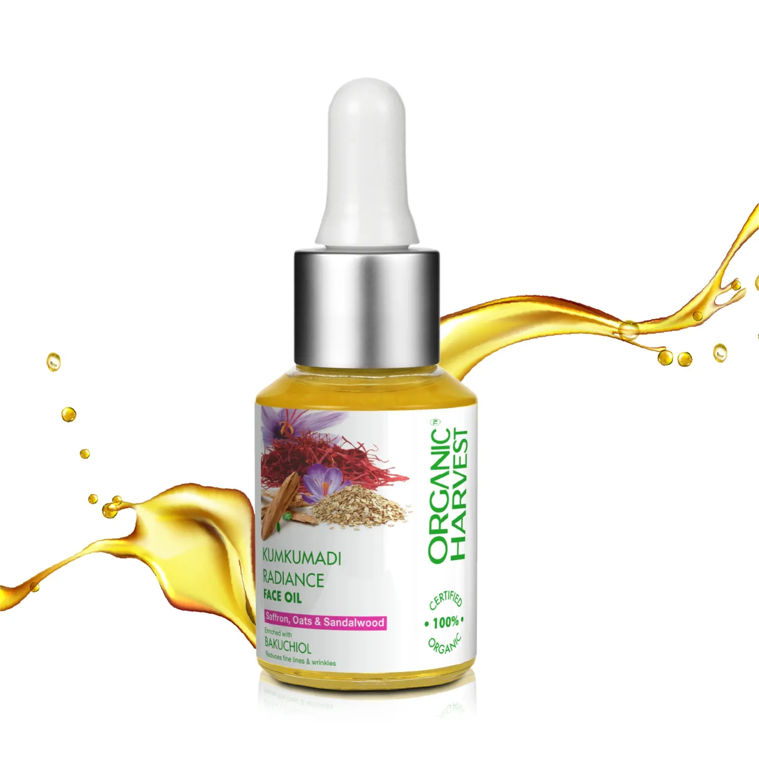 Organic Harvest | Organic Harvest Kumkumadi Tailam Oil with Saffron and Combination of 9 Oils (30ml)