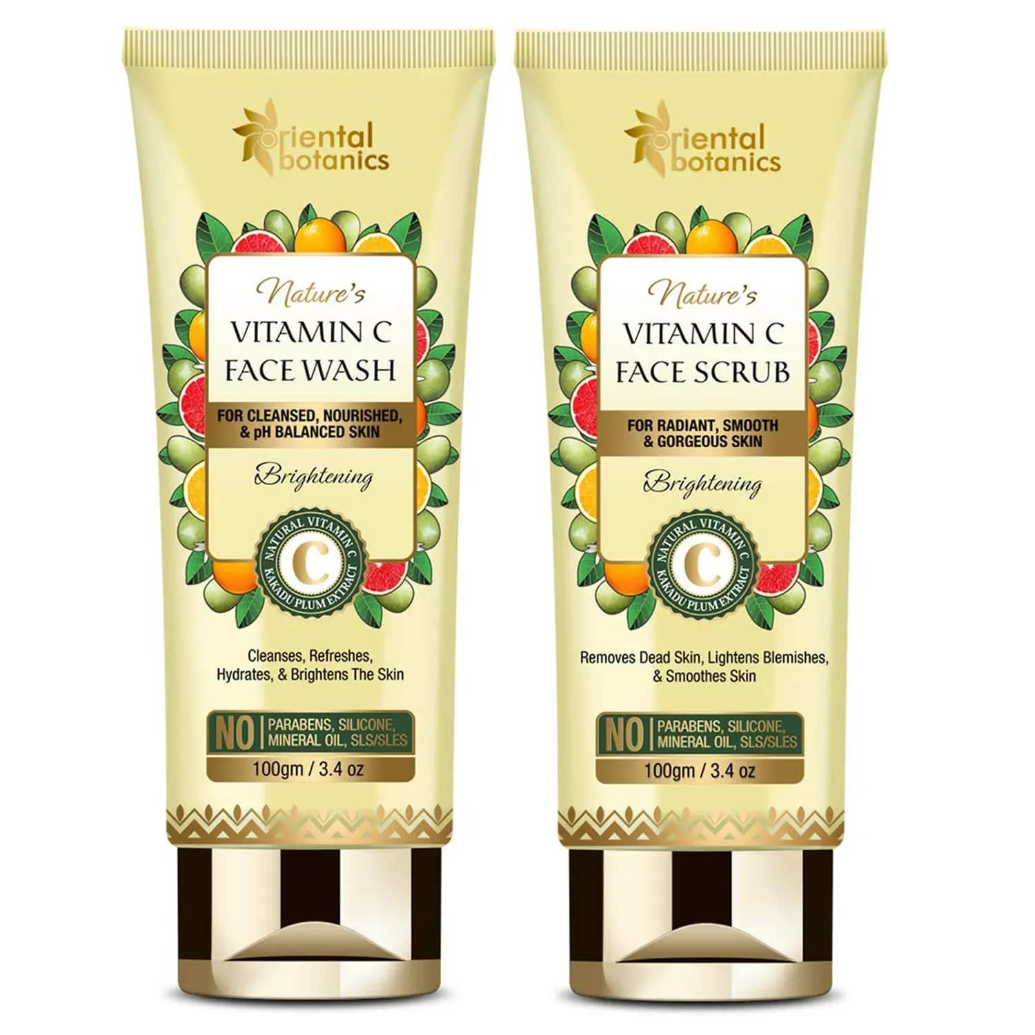 Oriental Botanics | Oriental Botanics Nature's Vitamin C Face Wash + Face Scrub (2Pcs)