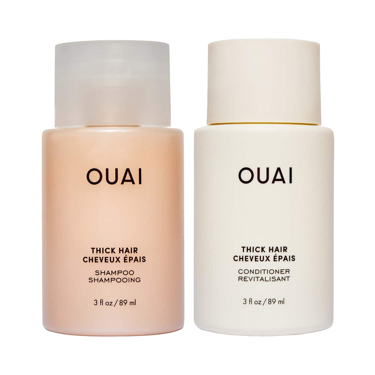 OUAI | OUAI Thick Hair Travel Size Shampoo and Conditioner Combo (2 x 89 ml)