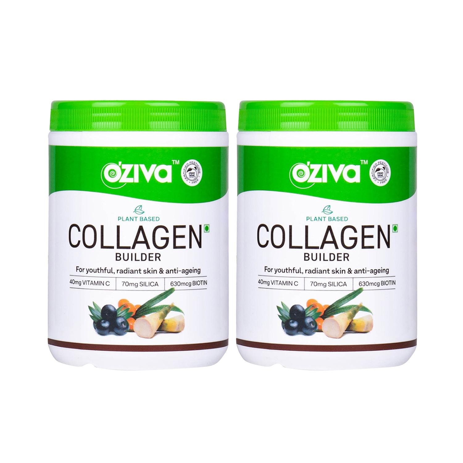 Oziva | Oziva Plant Based Collagen Builder Powder (250 g x 2) Pack of 2 Combo