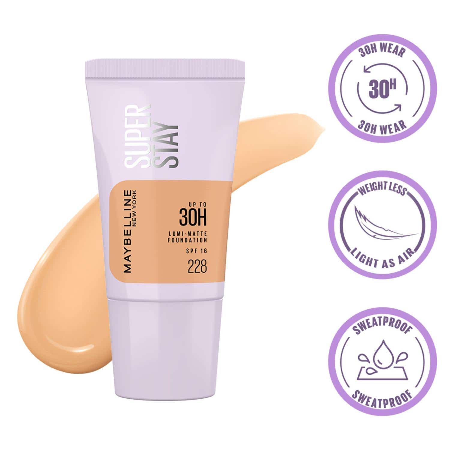Maybelline New York | Maybelline New York Super Stay Lumi Matte Liquid Foundation - 228 (18 ml)