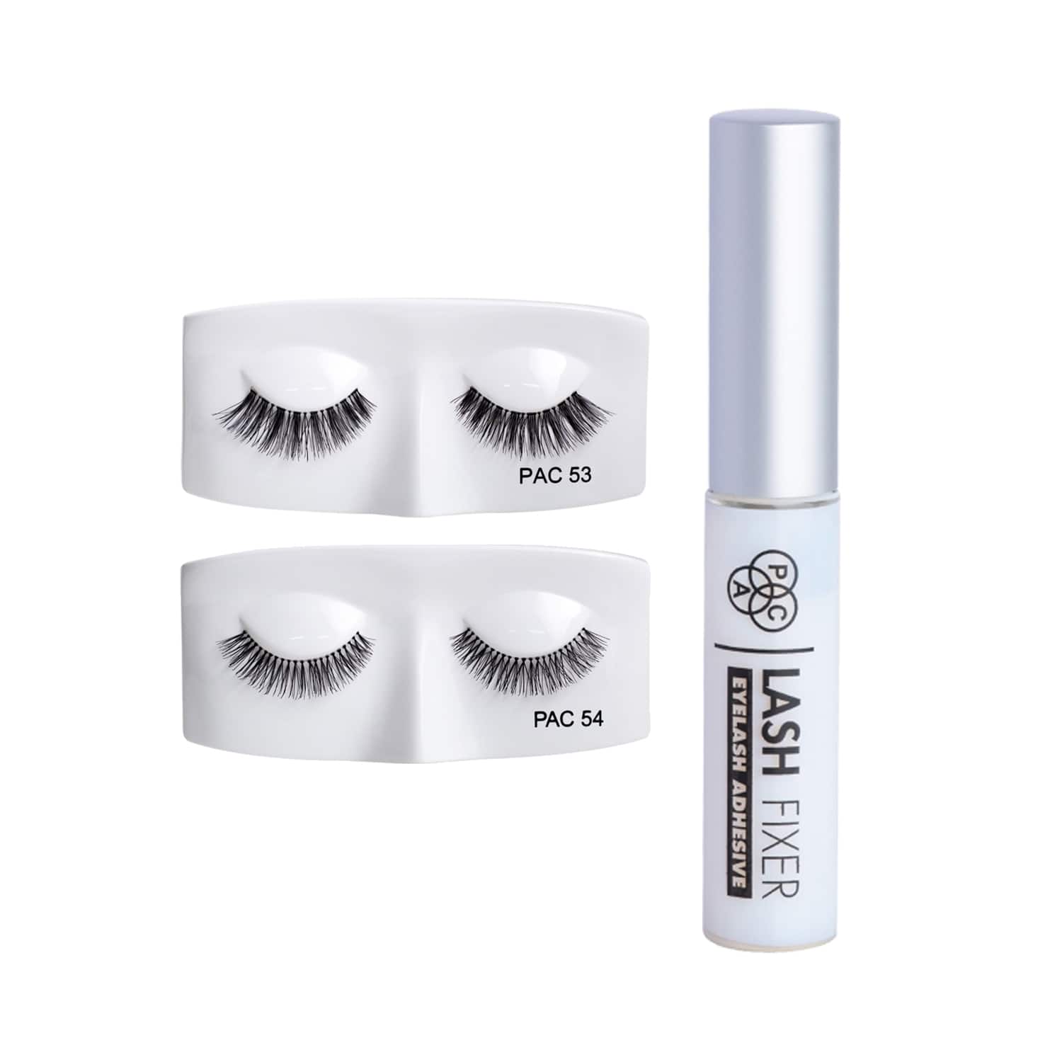 PAC | PAC Tapered Lash 53, Tapered Lash 54 & Lash Fixer Eyelash Adhesive Transparent Combo