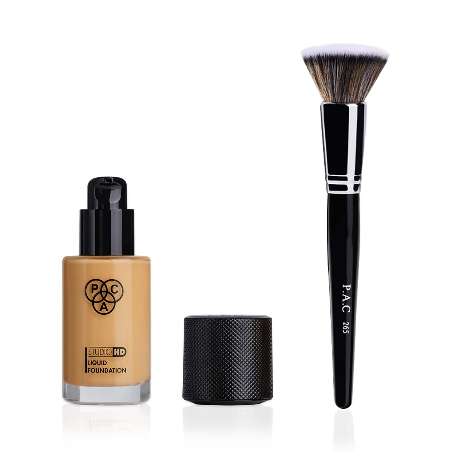 PAC | PAC HD Liquid Foundation - 1.7 & Foundation Blending Brush - 265 Combo