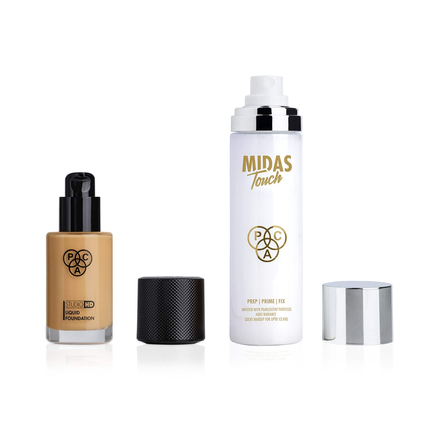 PAC | PAC HD Liquid Foundation - 2.1 & Midas & Touch Makeup Fixer combo