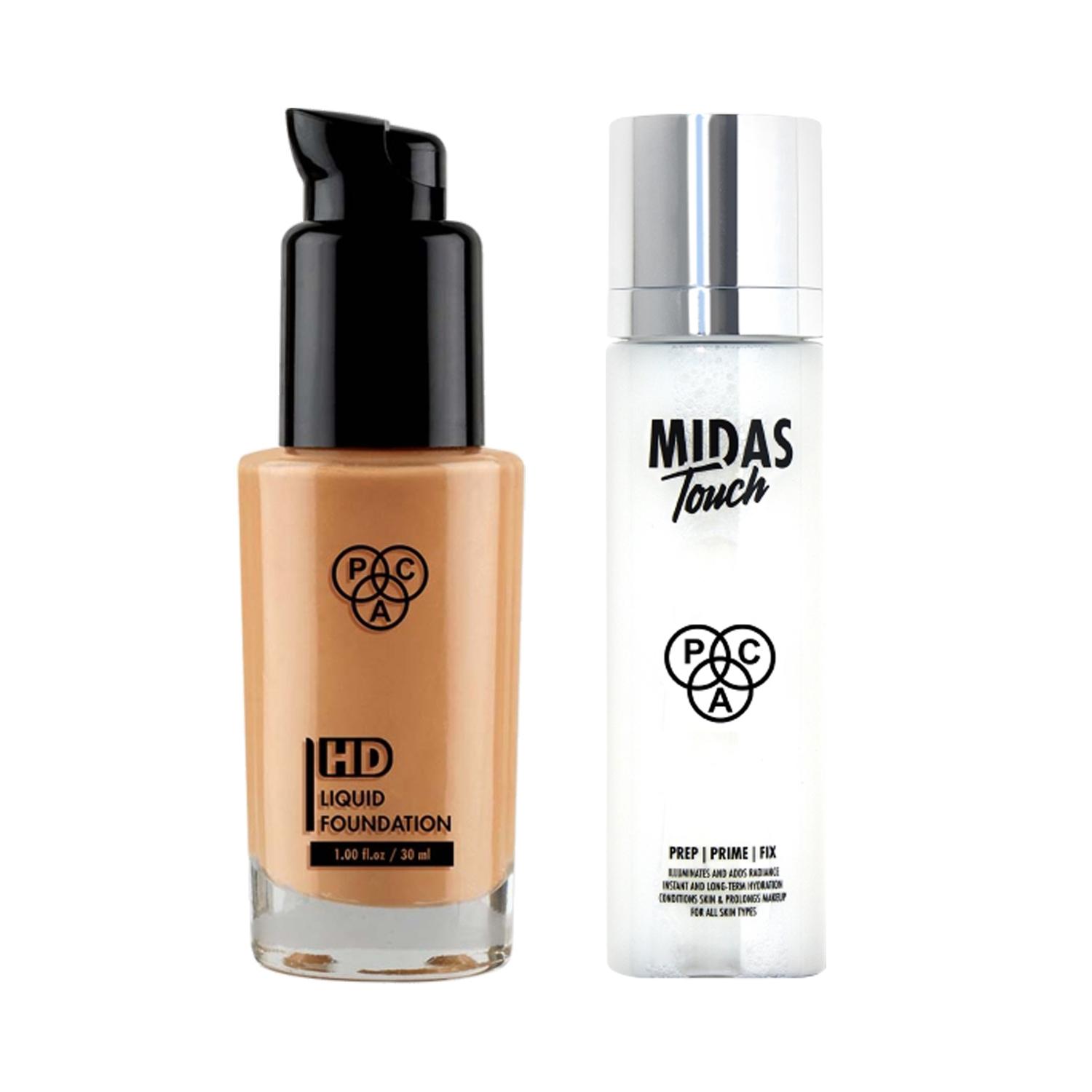 PAC | PAC HD Liquid Foundation - 2.1 & Midas & Touch Makeup Fixer combo