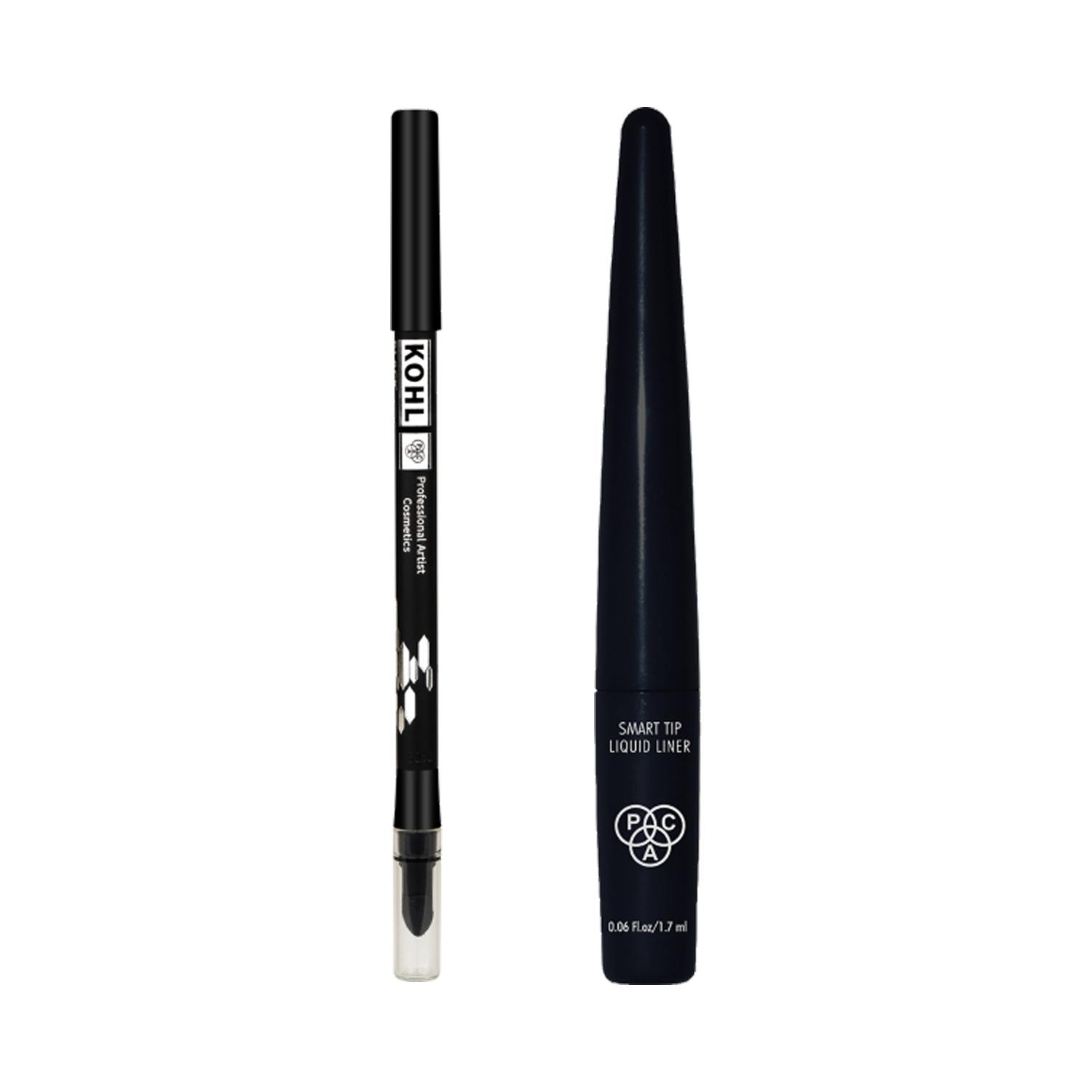 PAC | PAC Longlasting Kohl Pencil Black & Smart Tip Liquid Liner Black Combo