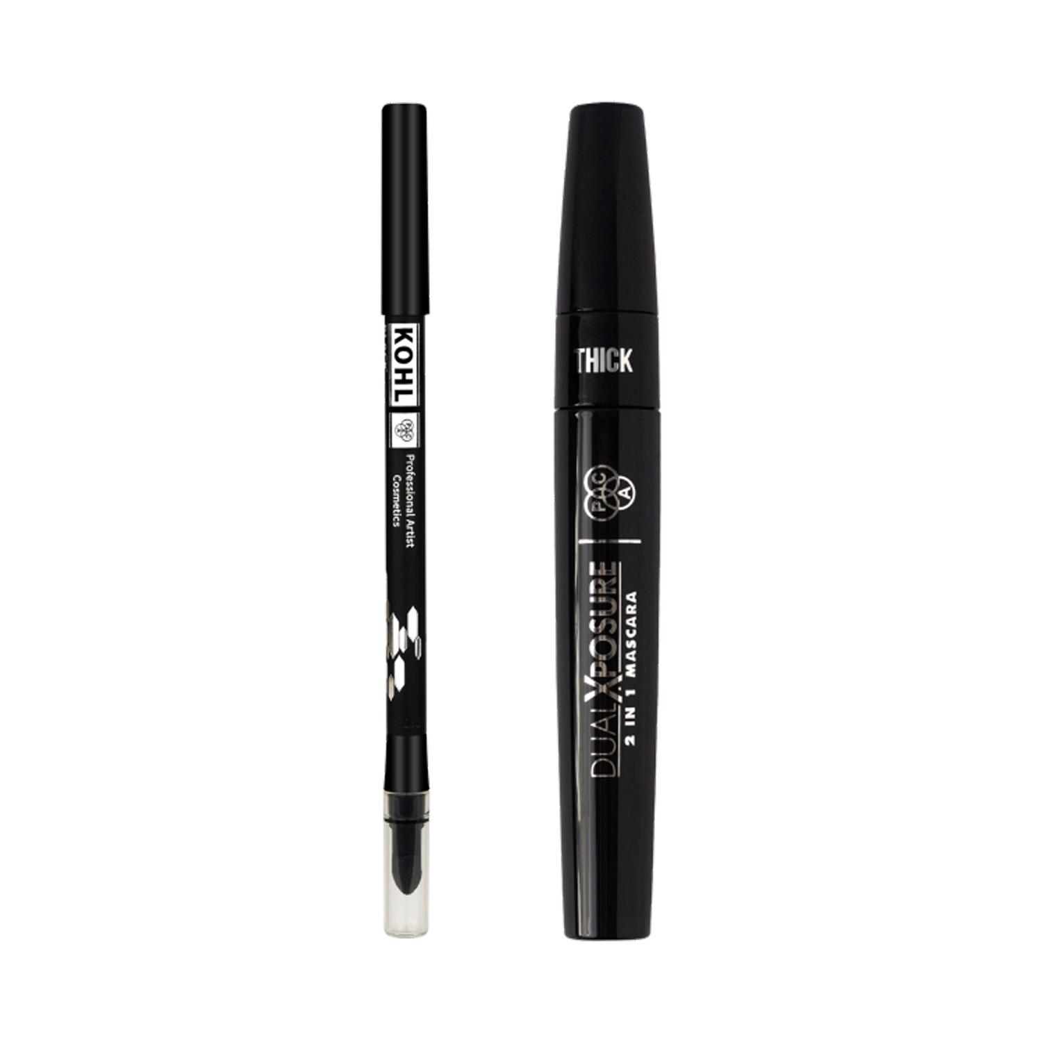 PAC | PAC Longlasting Kohl Pencil Black & Dual Xposure Mascara Black Combo