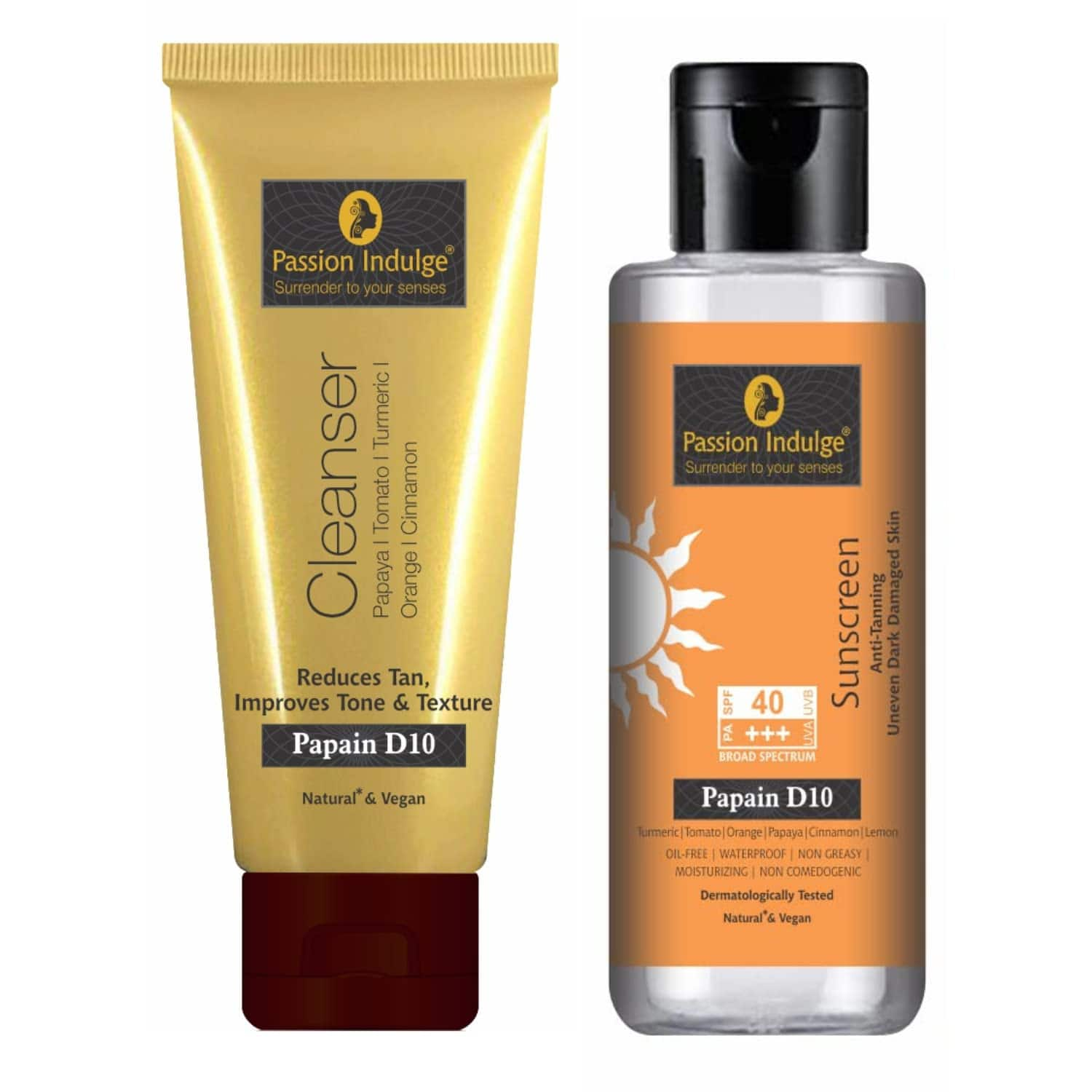 Passion Indulge | Passion Indulge Papain Anti-Tan Sun Protection Kit - Cleanser & Sunscreen Combo