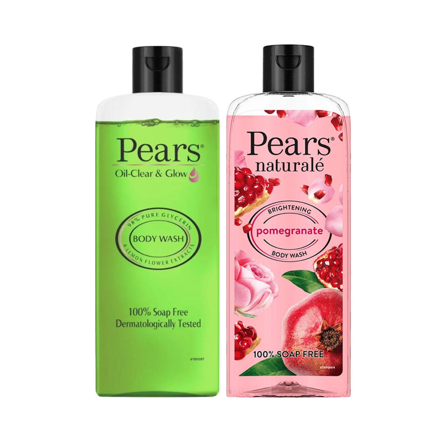 Pears | Pears Oil Clear & Glow And Naturale Brightening Pomegranate Body Wash Combo