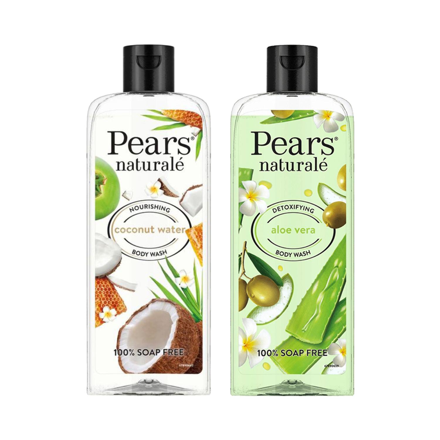 Pears | Pears Naturale Nourishing Coconut Water + Detoxifying Aloevera Bodywash Combo