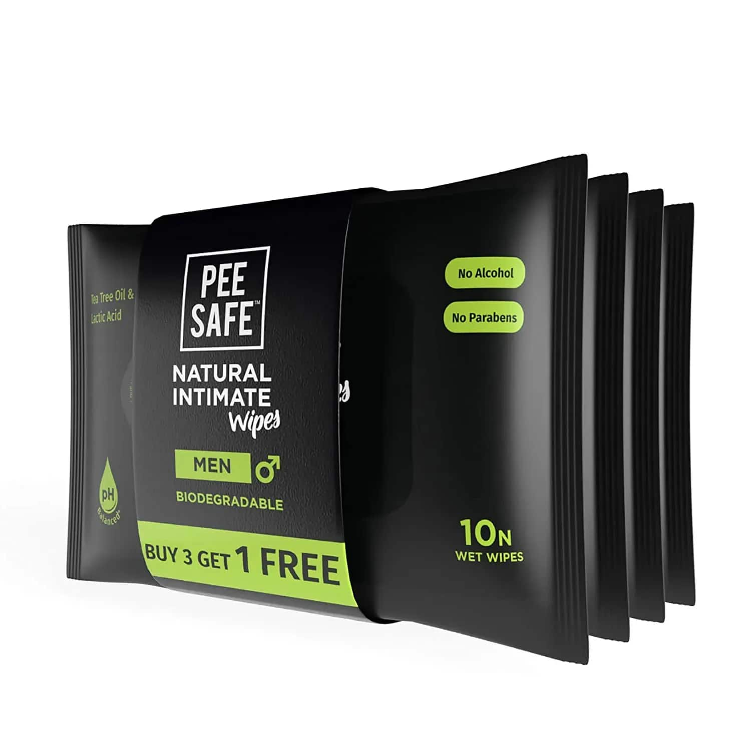 Pee Safe | Pee Safe Intimate Wipes for Men Biodegradable (160Pcs)