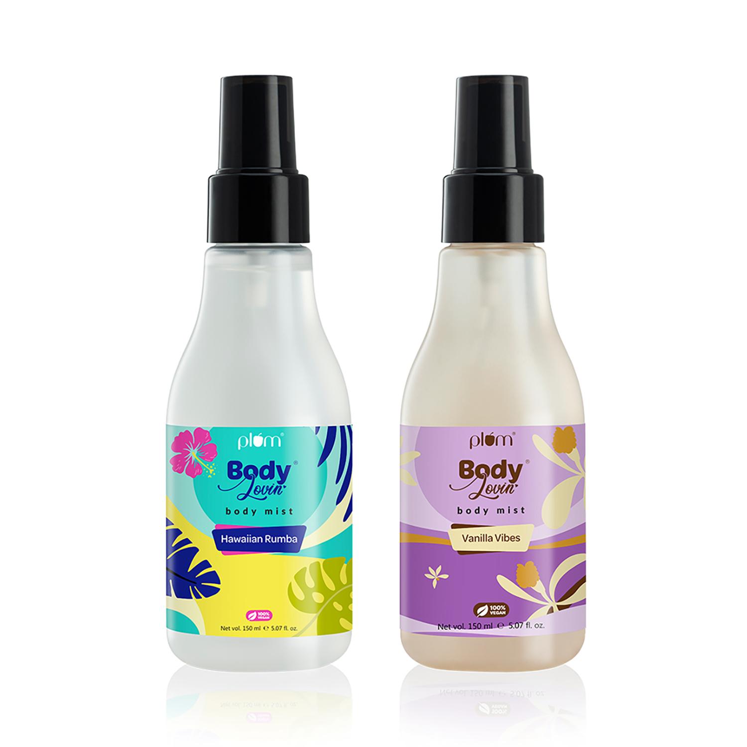 Plum | Plum Bodylovin' Vanilla & Beachy Vibes Body Mist Duo Super-Refreshing Aloe-Infused Combo