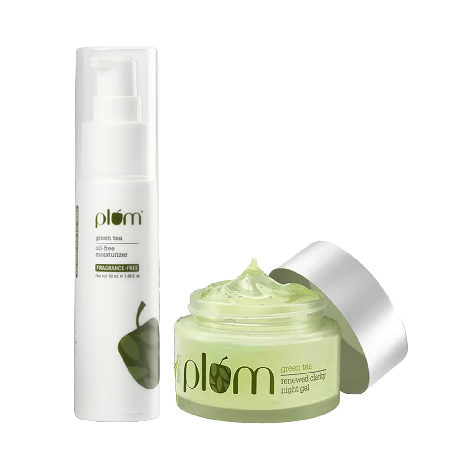 Plum | Plum Green Tea - Day & Night Oil-free Moisturizer Duo For All-day Hydration Combo