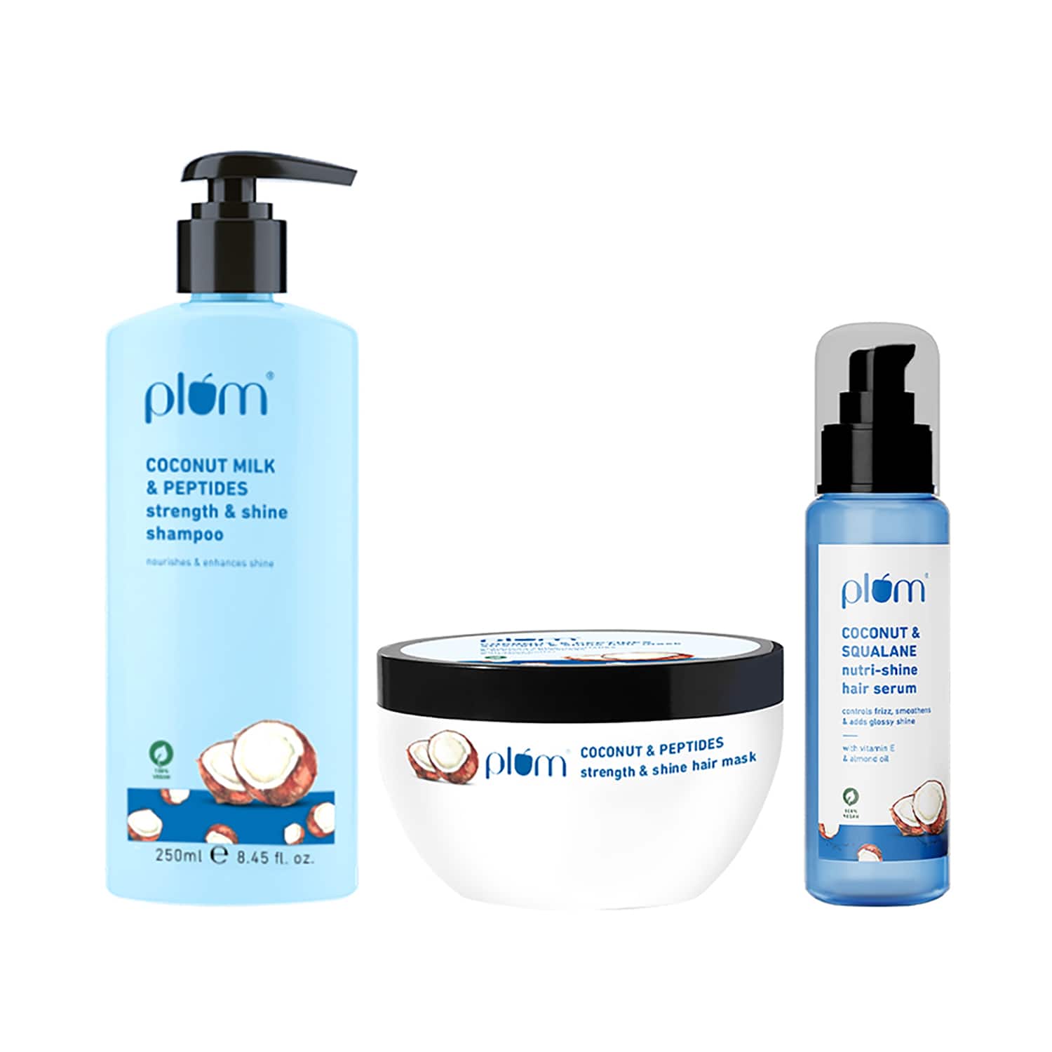 Plum | Plum Coconut Milk & Peptides Strength & Shine Combo