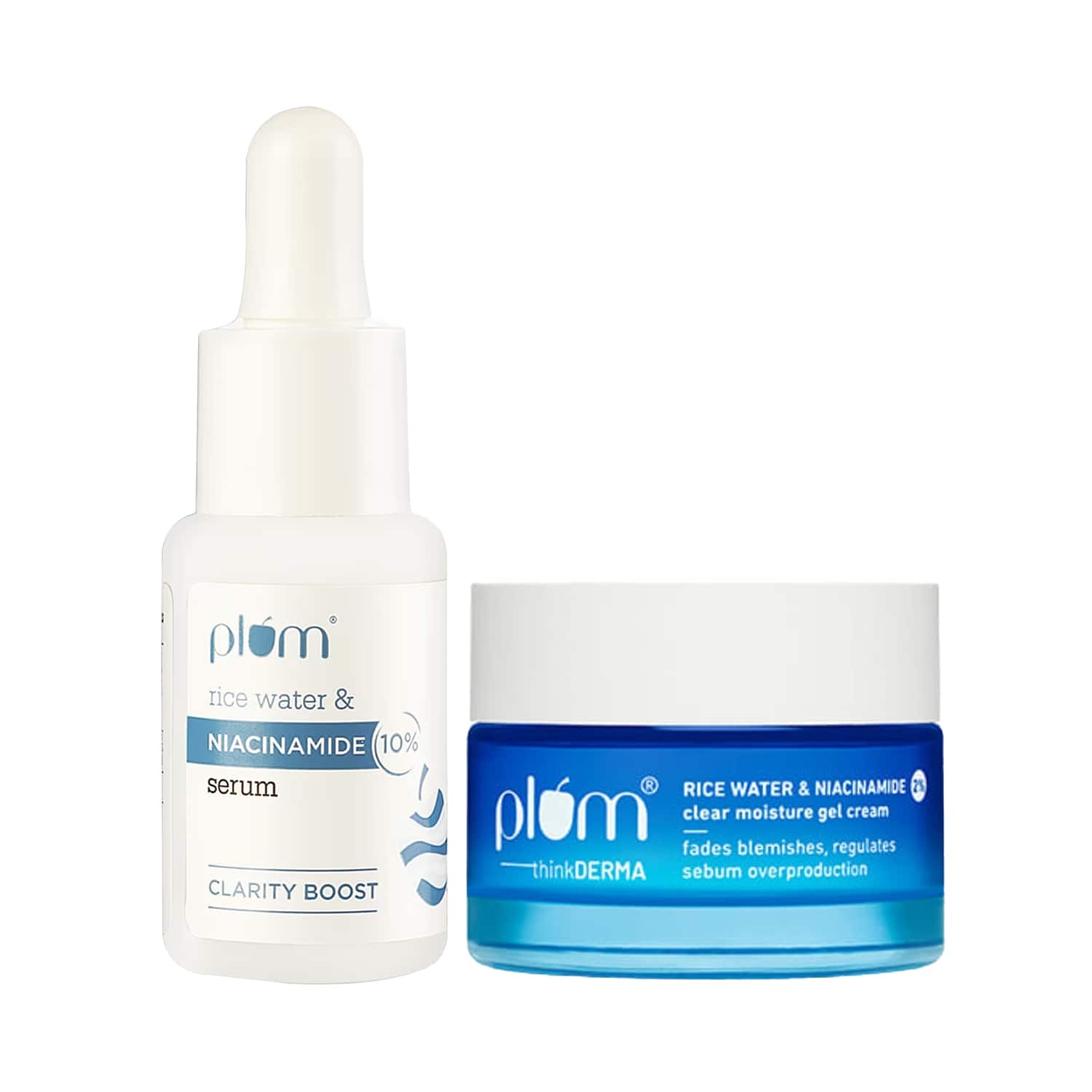 Plum | Plum Niacinamide Serum & Moisturizer with Rice Water Duo Combo