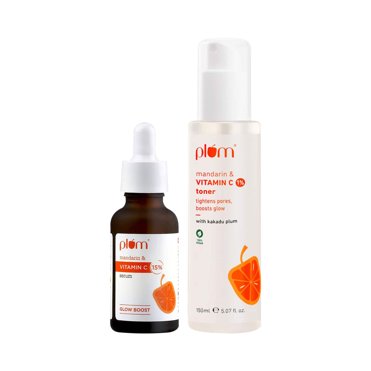 Plum | Plum Vitamin C Toner & Serum Duo for Glowing Skin - Reduces dark spots & pigmentation