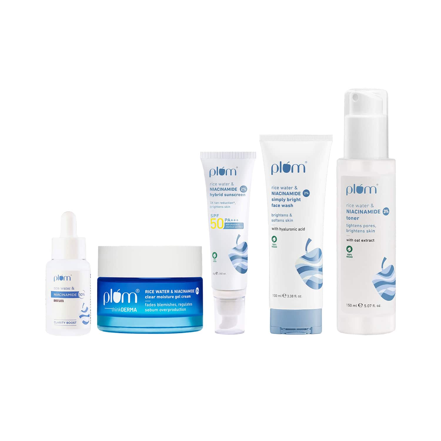 Plum | Plum Niacinamide Bright & Clear Skin Combo with Rice water