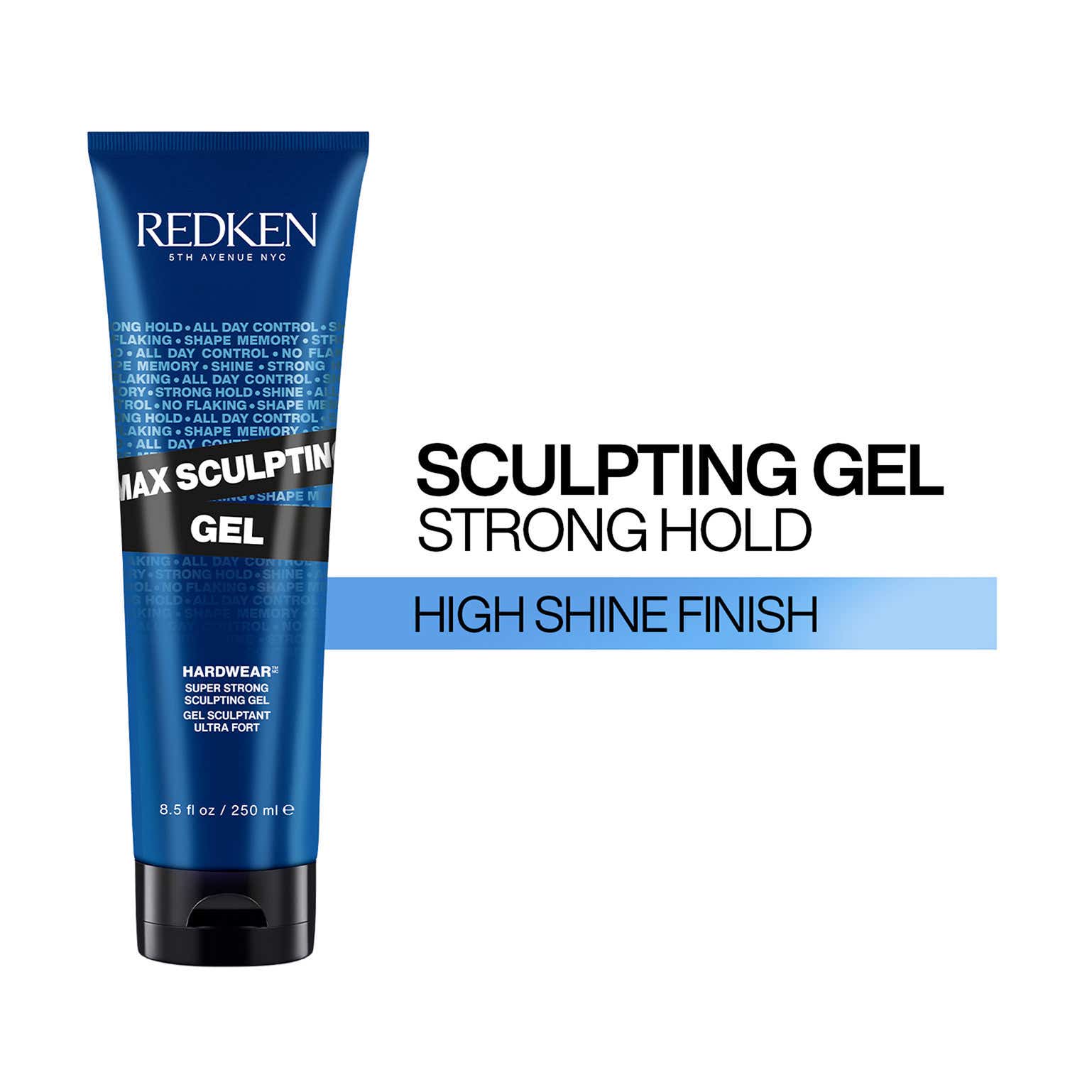 REDKEN | REDKEN Max Sculpting Gel,Vegan Formula For Strong Hold, Flake-Free Control & High Shine (250 ml)