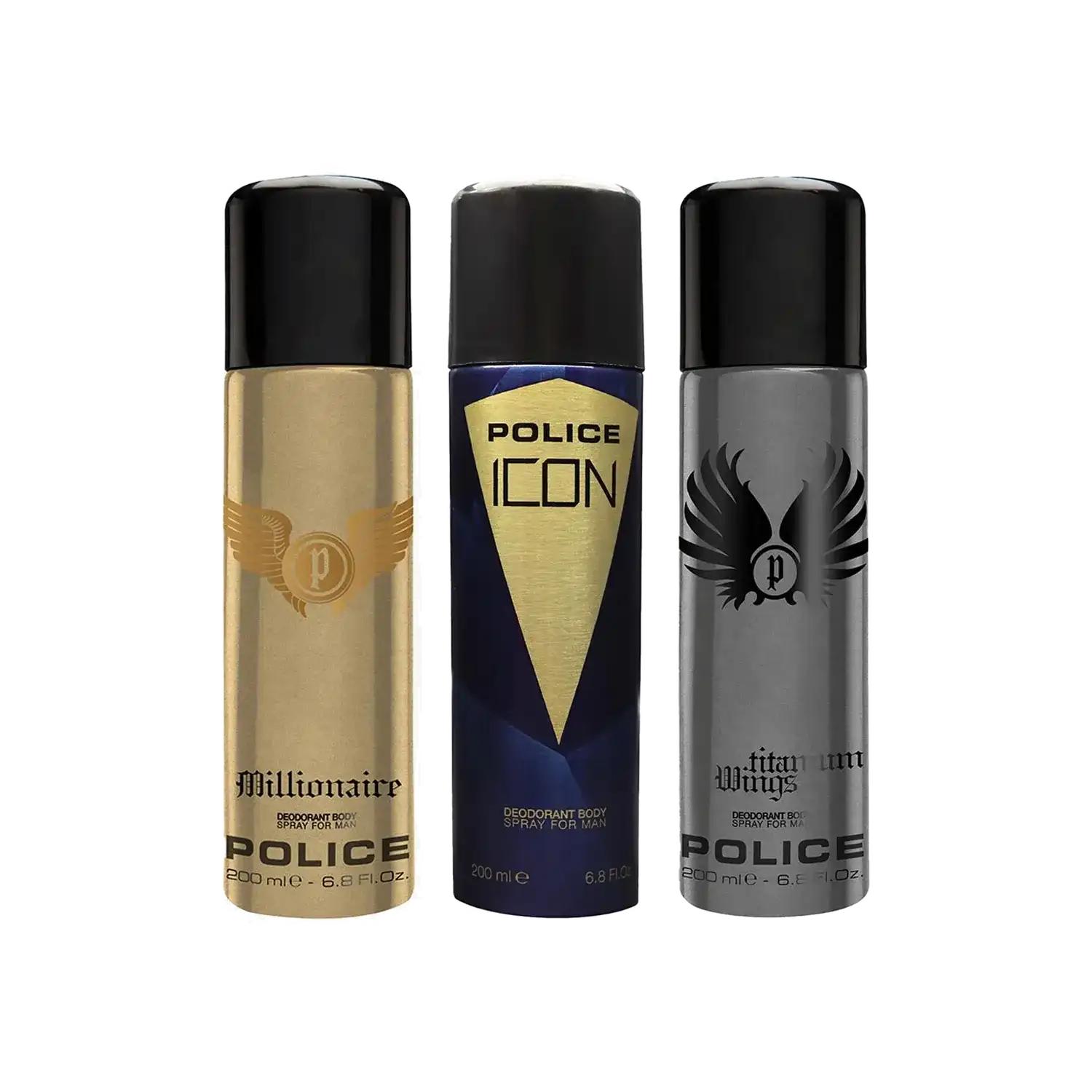 Buy Police Millionaire Icon Titanium Wings Deodorant Spray for