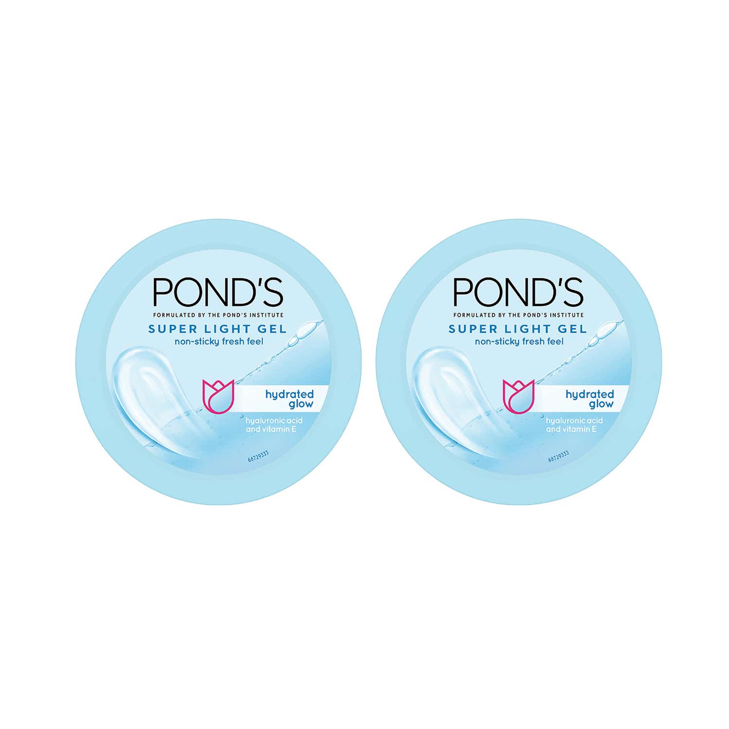 Ponds Super Light Gel Oil Free Moisturiser With Hyaluronic Acid + Vitamin E Pack Of 2