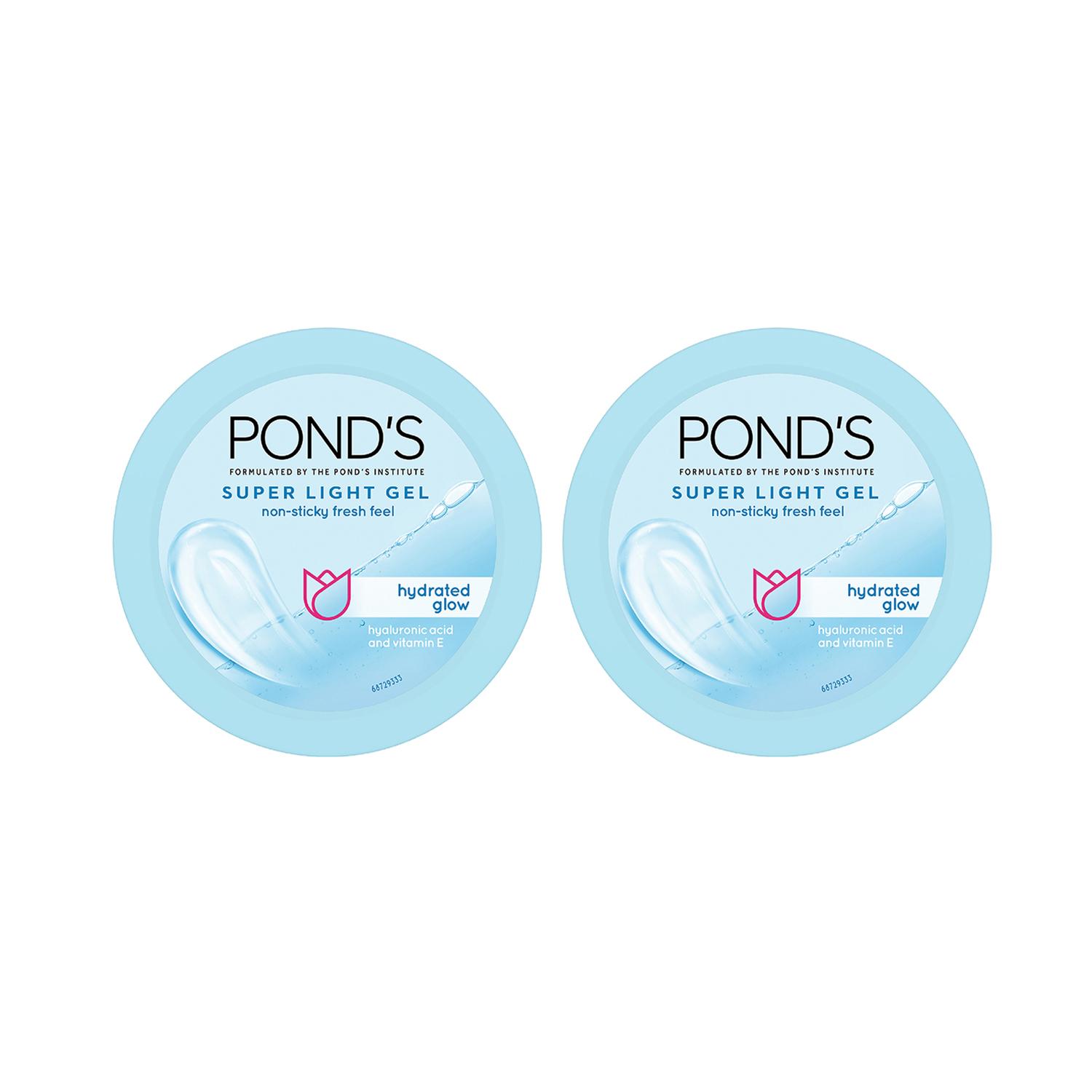 Pond's | Pond's Super Light Gel Oil Free Moisturiser With Hyaluronic Acid + Vitamin E - Pack Of 2
