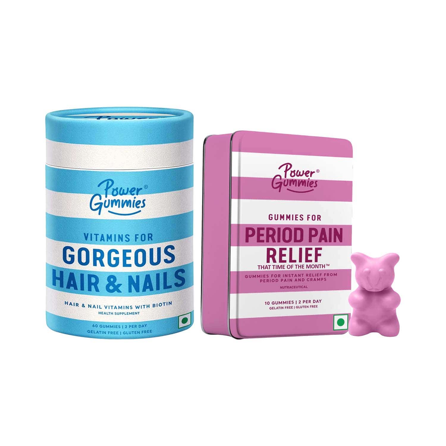 Power Gummies Hair & Nail 60 Gummies + That Time Of The Month 10