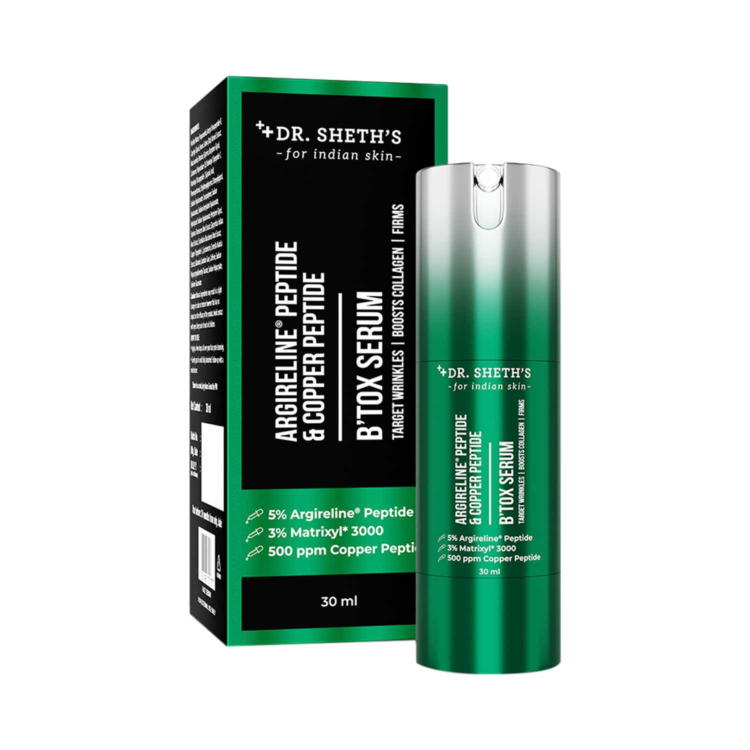 Dr. Sheth's | Dr. Sheth's Argireline Peptide and Copper Peptide B'TOX Serum (30 ml)