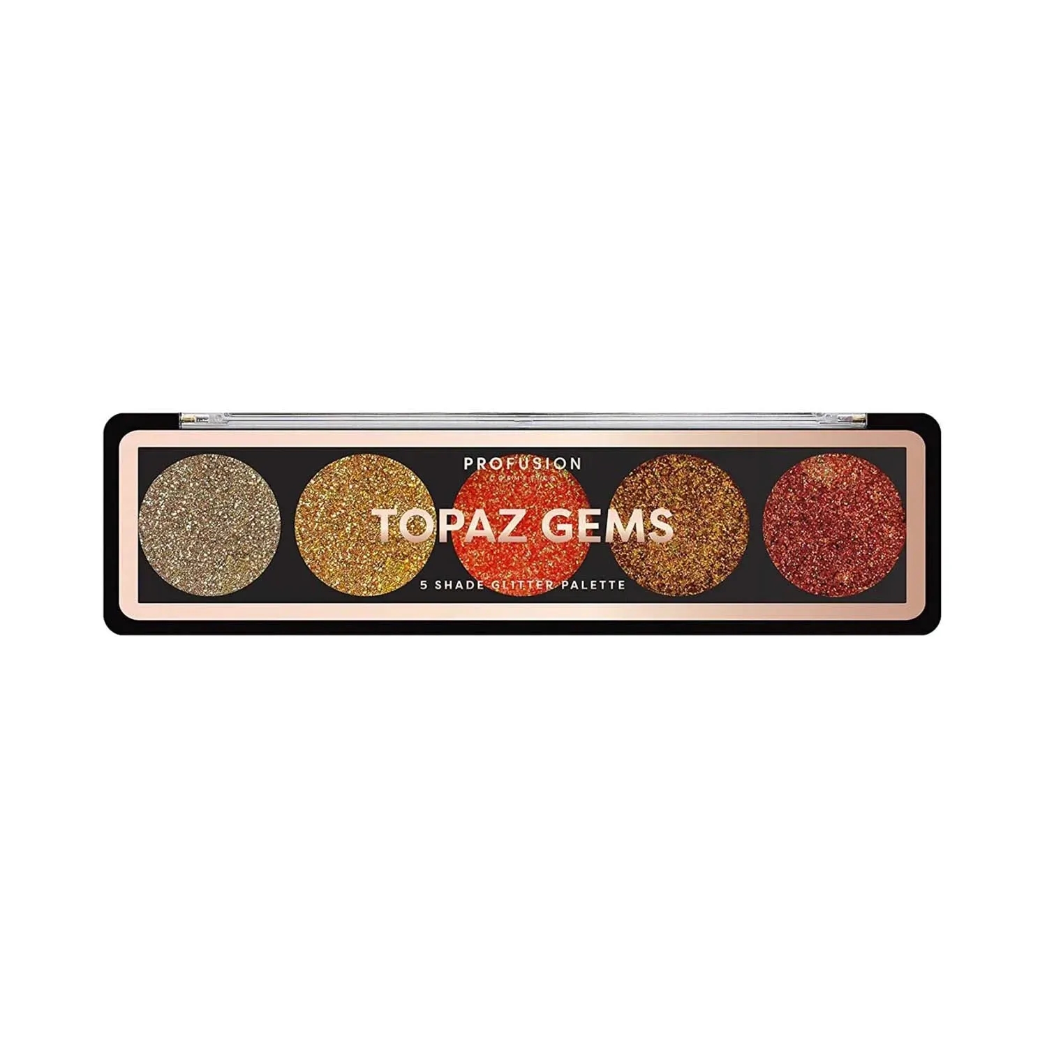 Profusion Cosmetics | Profusion Cosmetics 5 Shade Glitter Eye Shadow Pallete - Topaz Gems (4.5g)