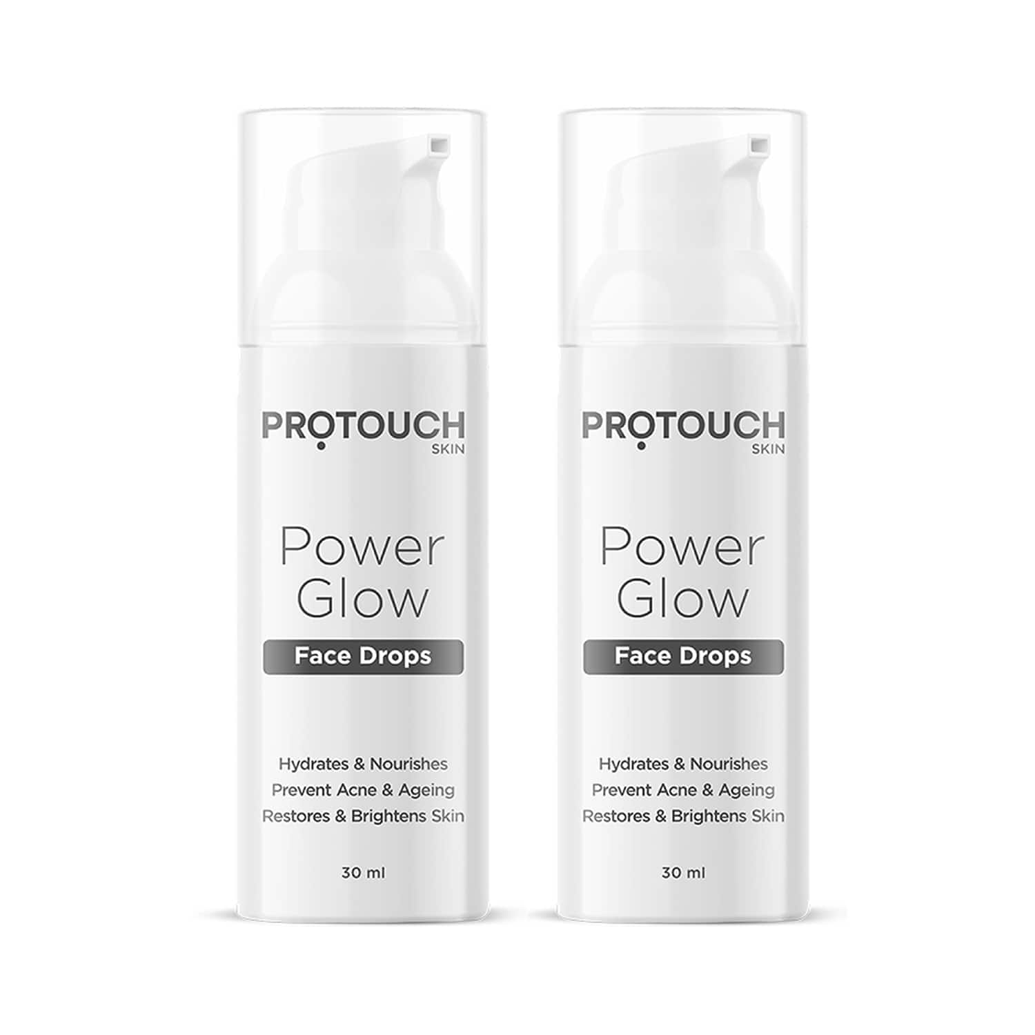 Protouch | Protouch Power Glow Face Drops - Deep Hydrating Face Moisturiser with Korean Actives Pack of 2 Combo