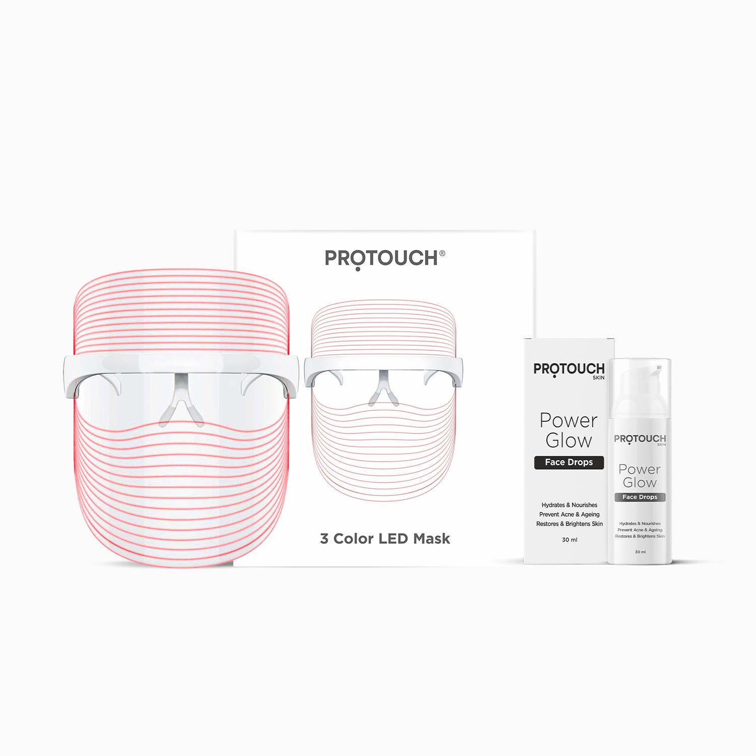Protouch | PROTOUCH Glow Getter Combo Led Face Mask + Power Glow Face Drops Brightening & Nourishing