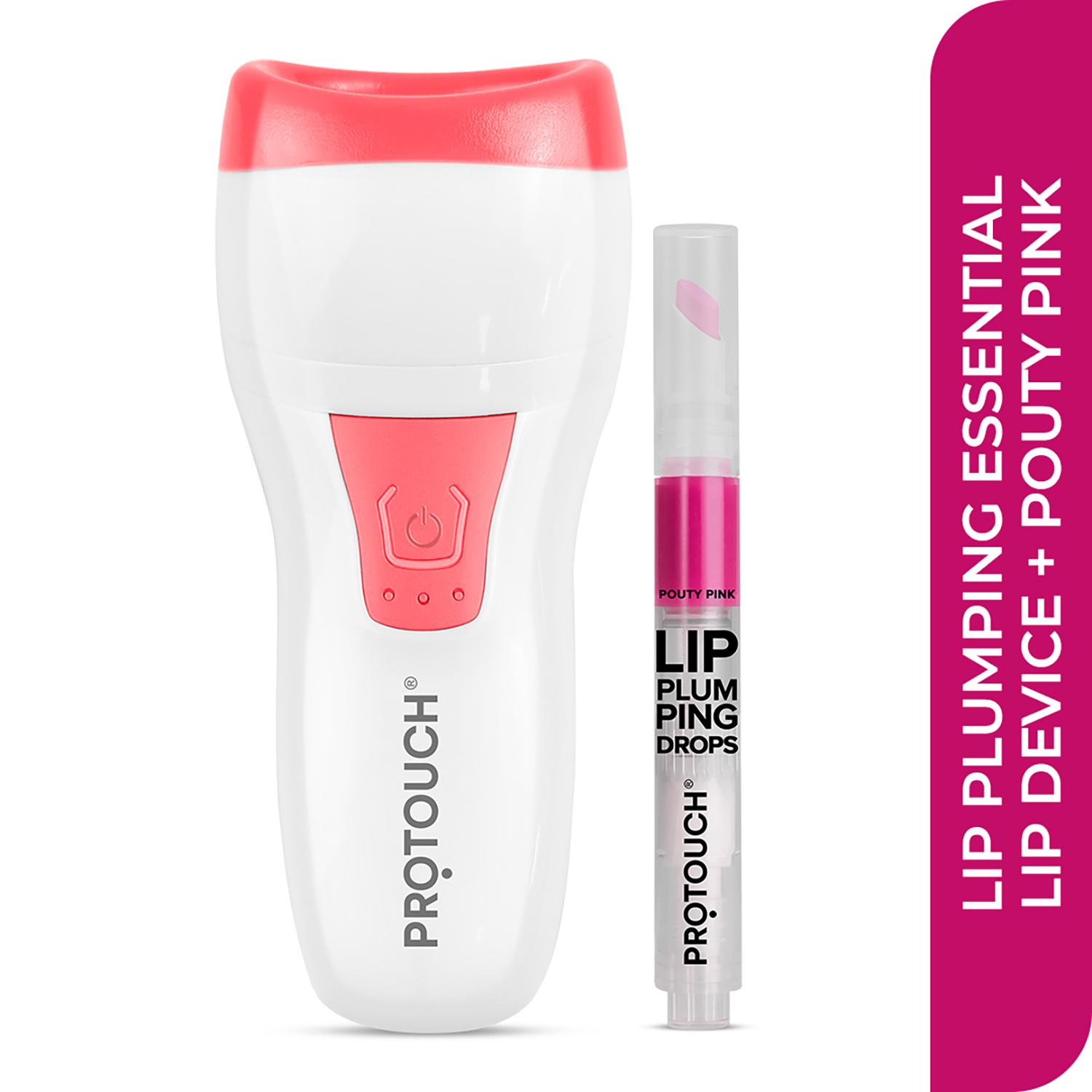 Protouch | PROTOUCH Red and White Pro Lips Lip Plumper Device, Pouty Pink Lip Plumping drops Combo