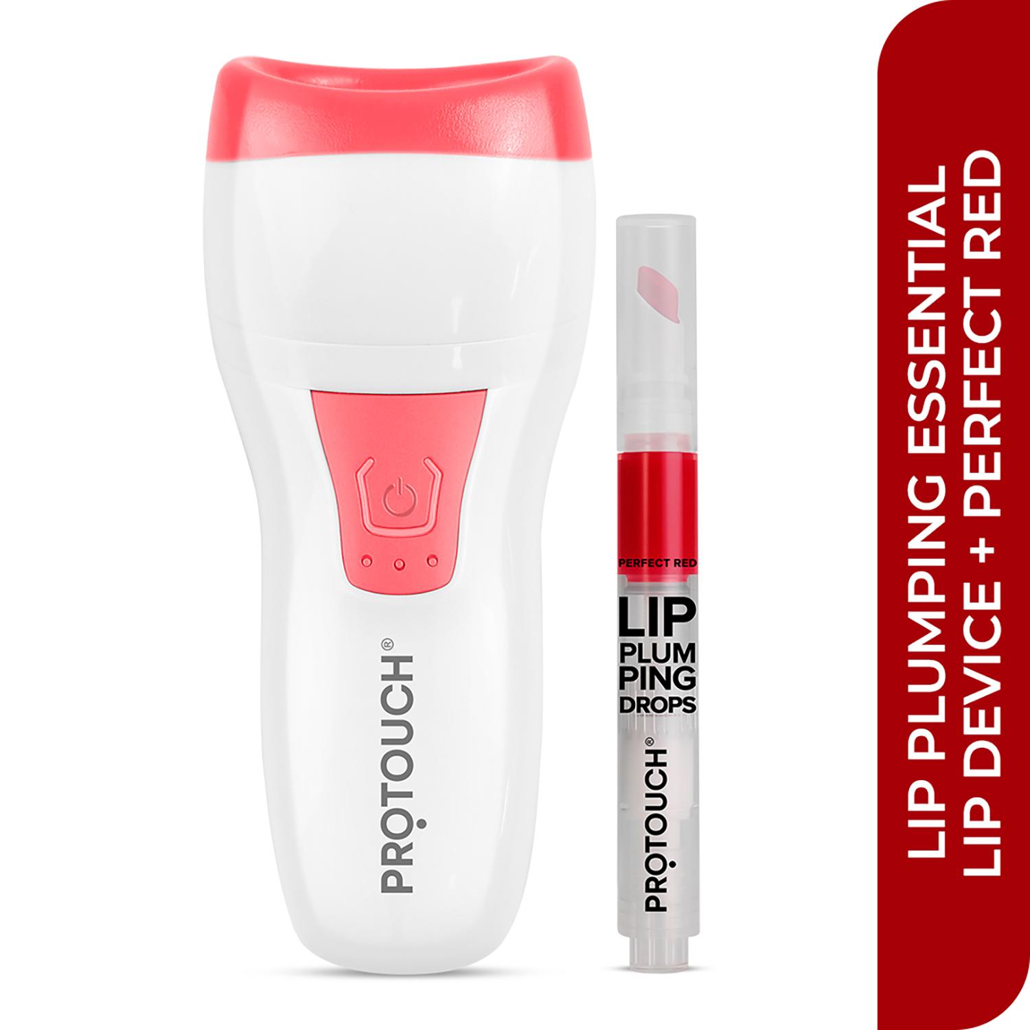 Protouch | PROTOUCH Red and White Pro Lips Lip Plumper Device, Perfect Red Lip Plumping drops Combo